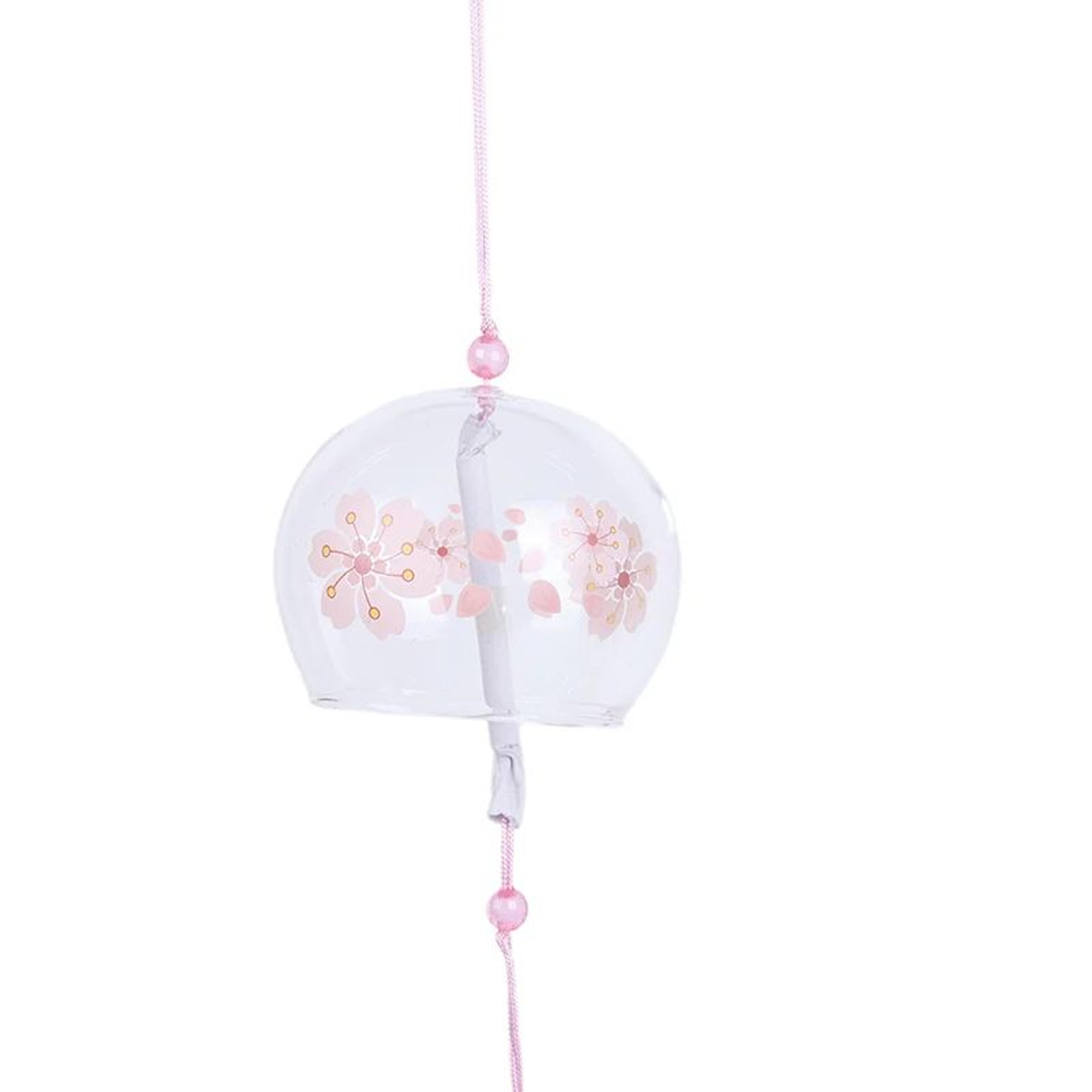 Japanese Sakura Glass Wind Chime  Handmade Clear Wind Bell Hanging Decor For Home  Garden 9