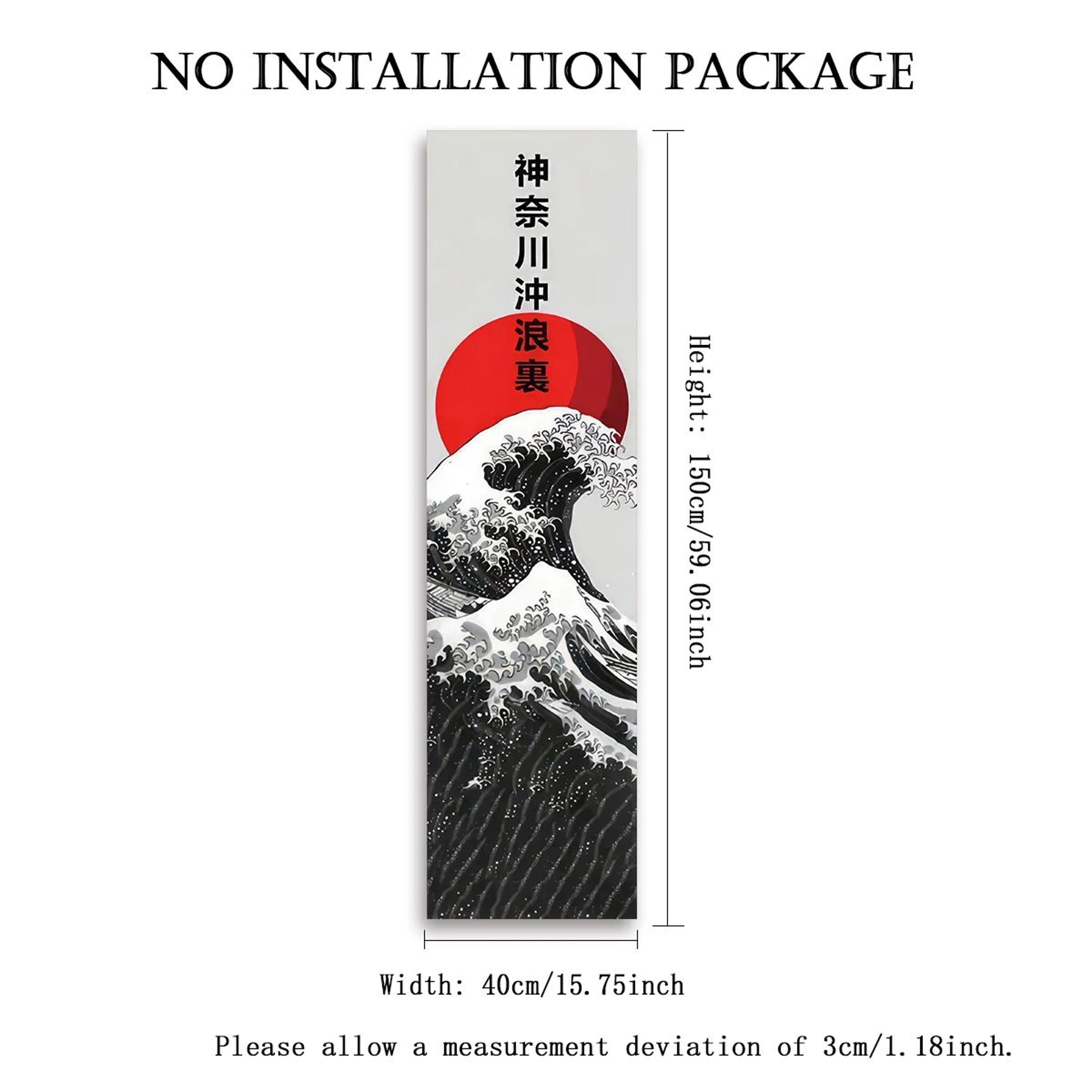 Japanese Wave Red Sun Tapestry  Aesthetic Ocean Wall Hanging Decor For Home 8