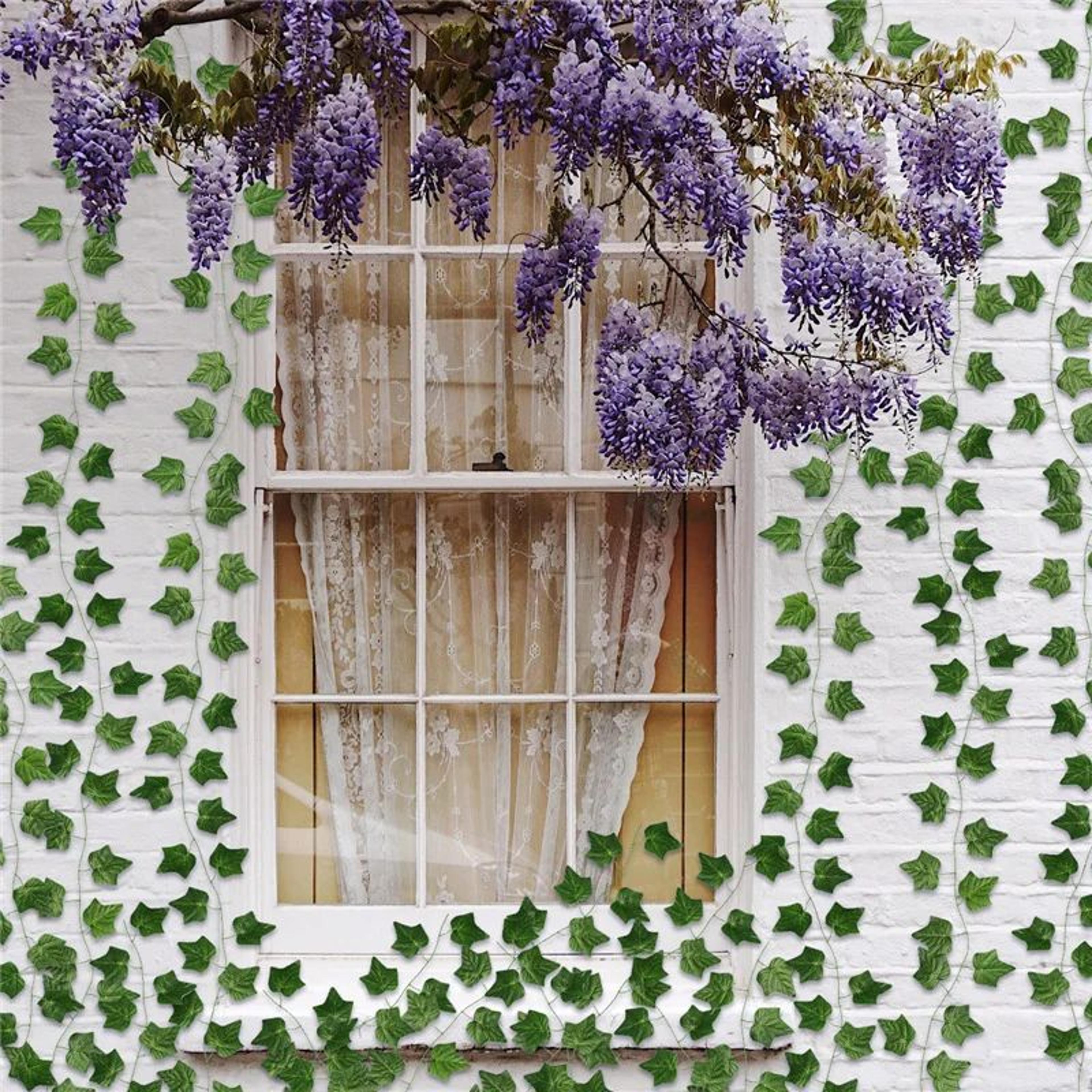 8661 In Artificial Ivy Garland  Green Fake Leaves Vine For Wall Home  Garden Decor 1