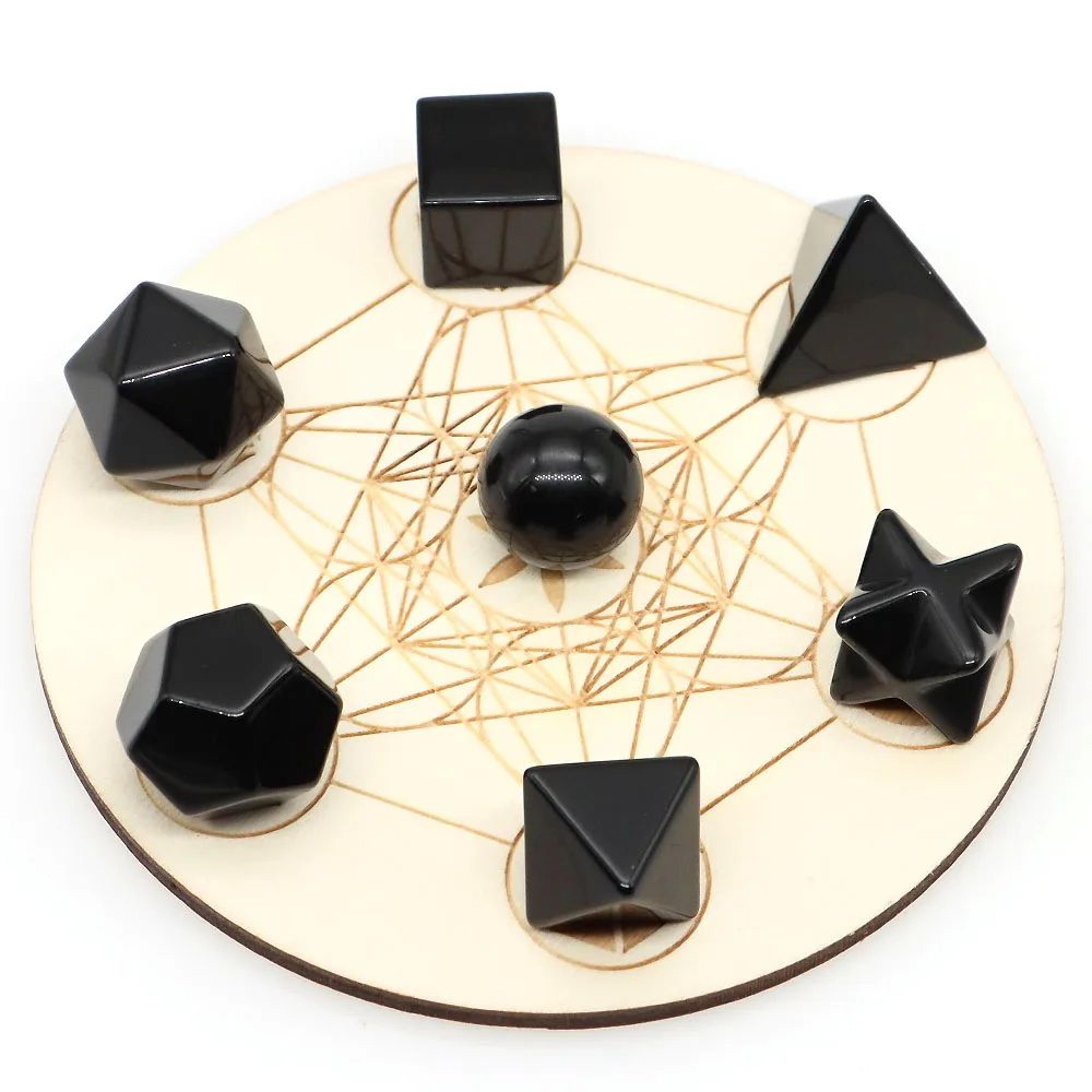 7Piece Platonic Solid Crystal Set  Natural Sacred Geometry Stones For Reiki Chakra Healing  Meditat 24