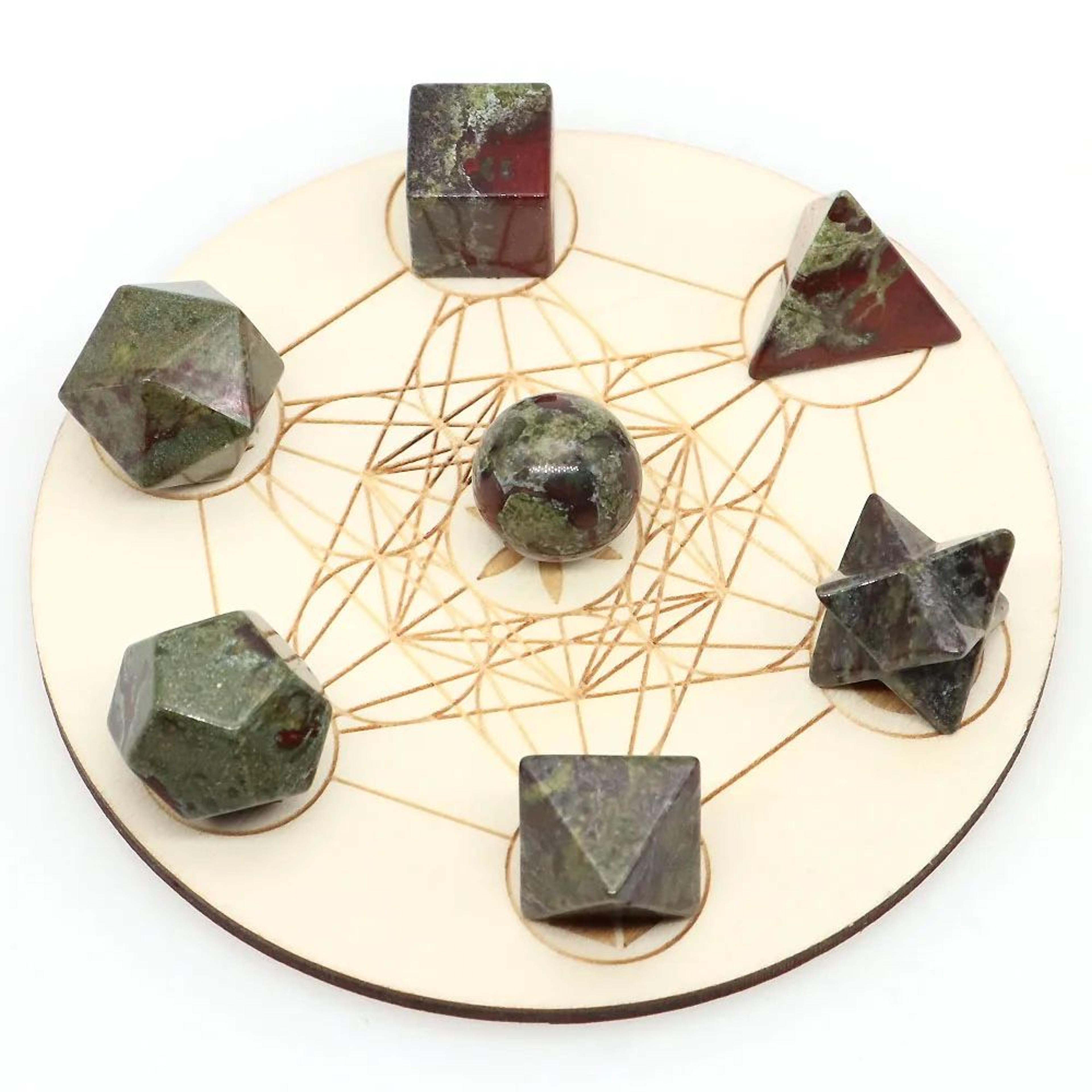 7Piece Platonic Solid Crystal Set  Natural Sacred Geometry Stones For Reiki Chakra Healing  Meditat 26