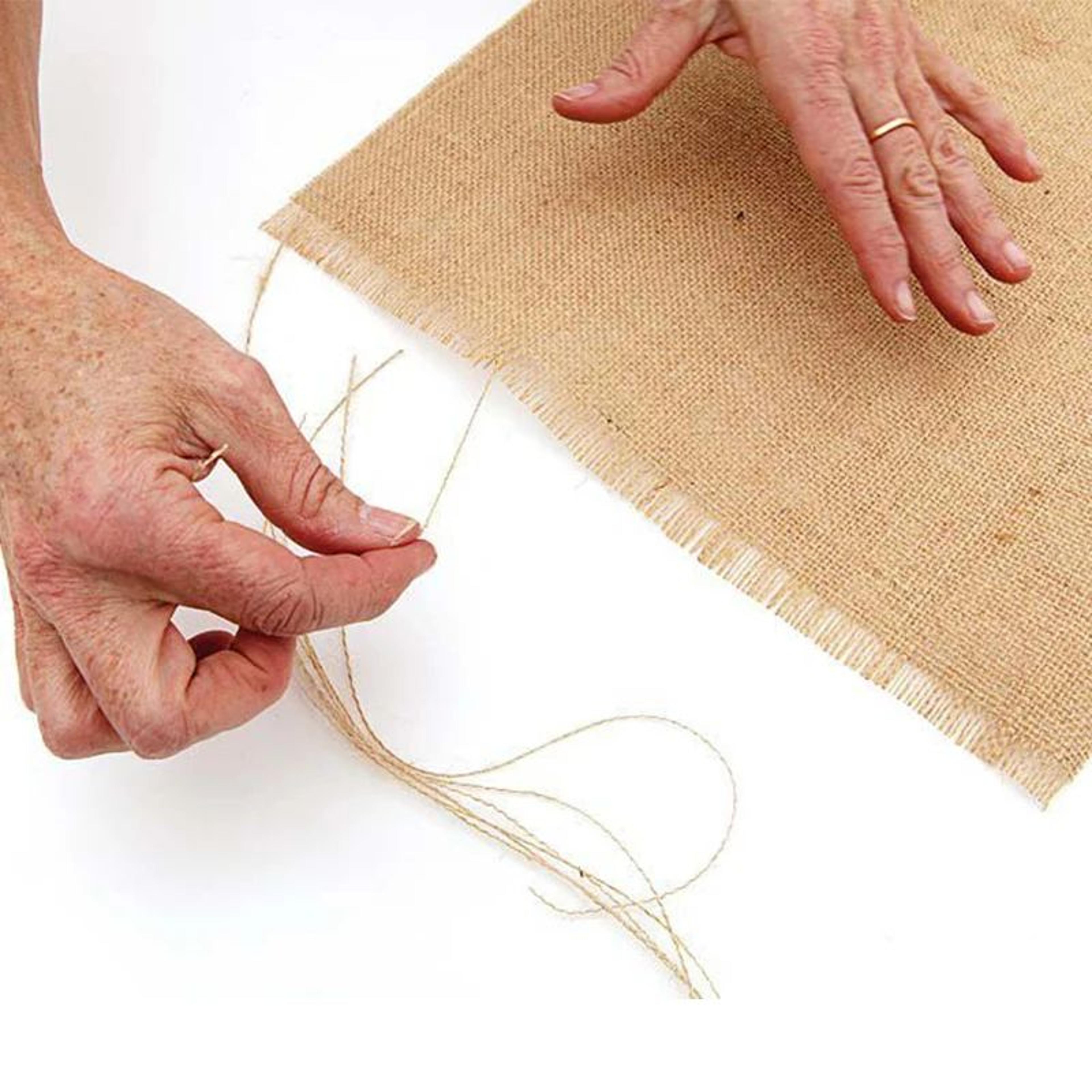 Natural Jute Table Runner With Tassels  Rustic Farmhouse Christmas  Wedding Table Decor 5