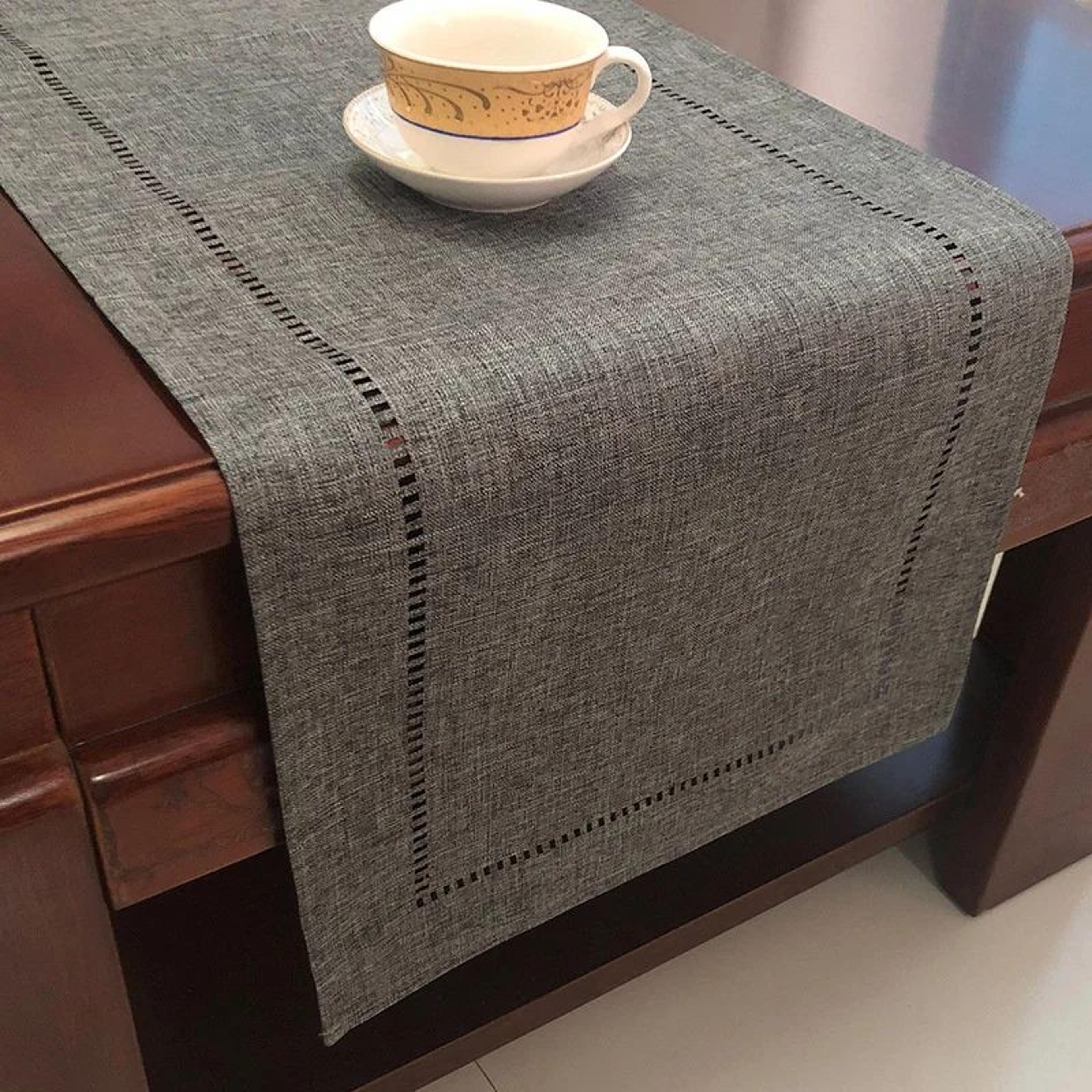 Elegant Linen Table Runner For Dining Table  Events  2 Size Long Farmhouse Tablecloth Decor 6