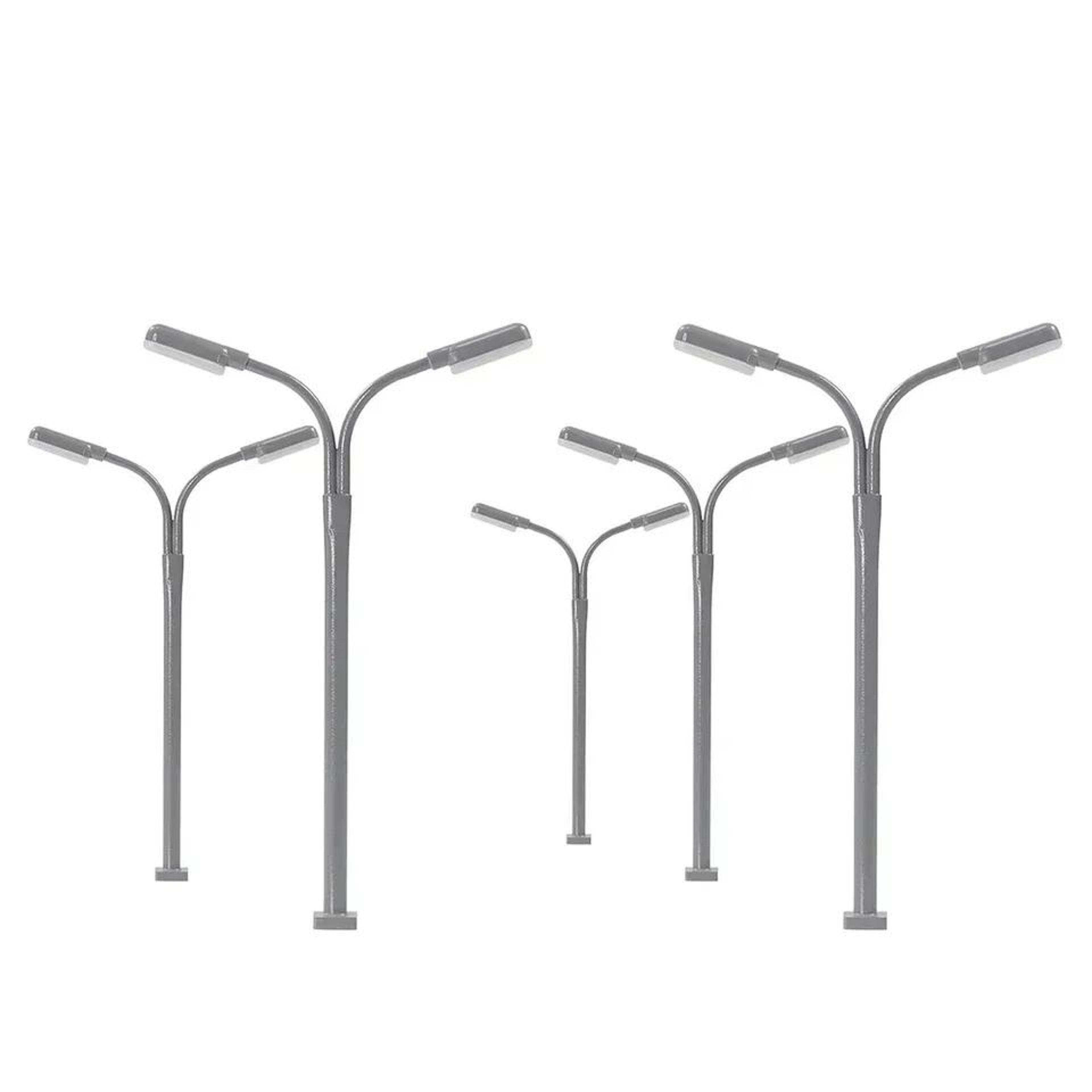 mini led street lamp model set – 5pcs scale train layout garden lights