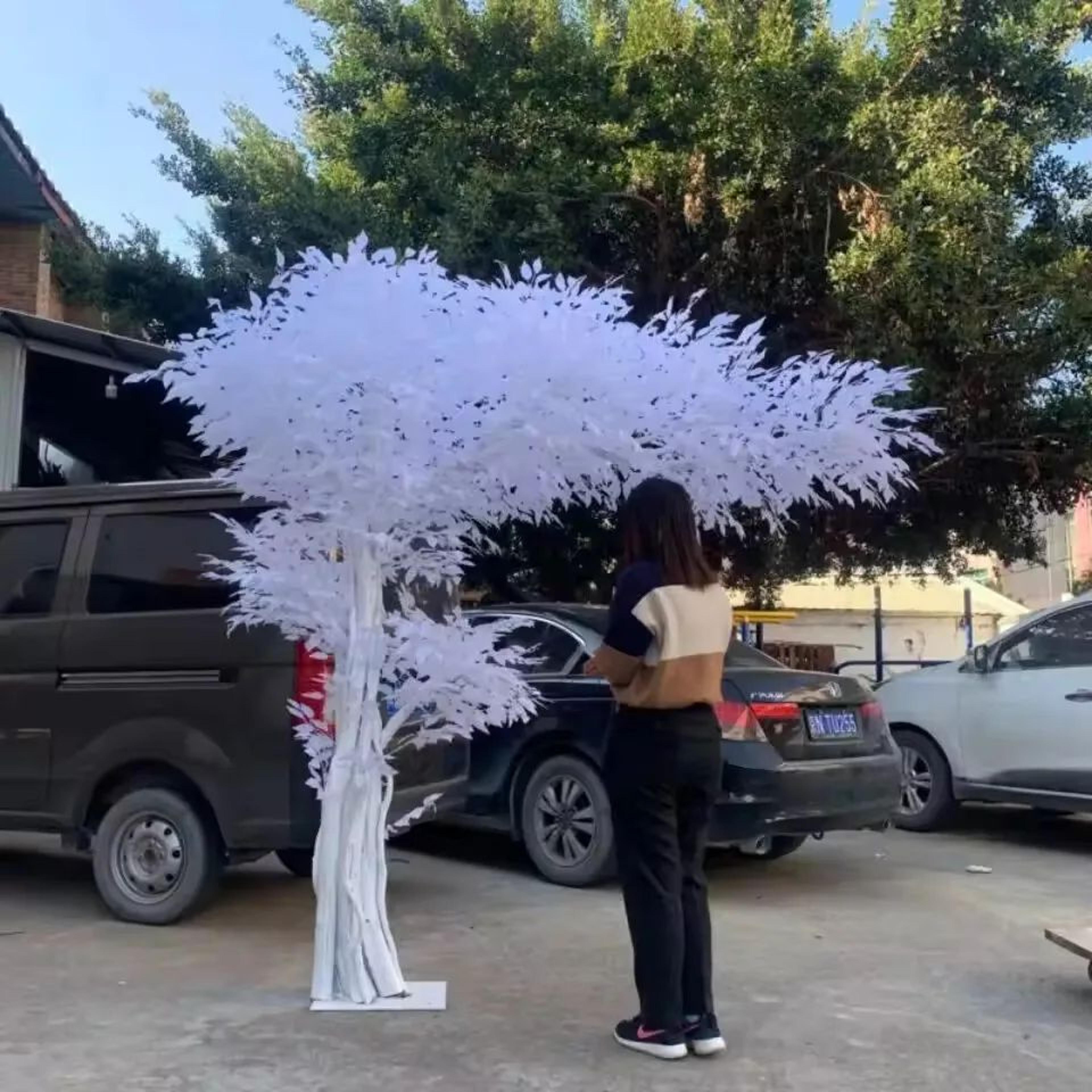Artificial Blossom Tree Decor  Realistic Peach Cherry  Maple Silk Tree For Wedding Event  Home Deco 14