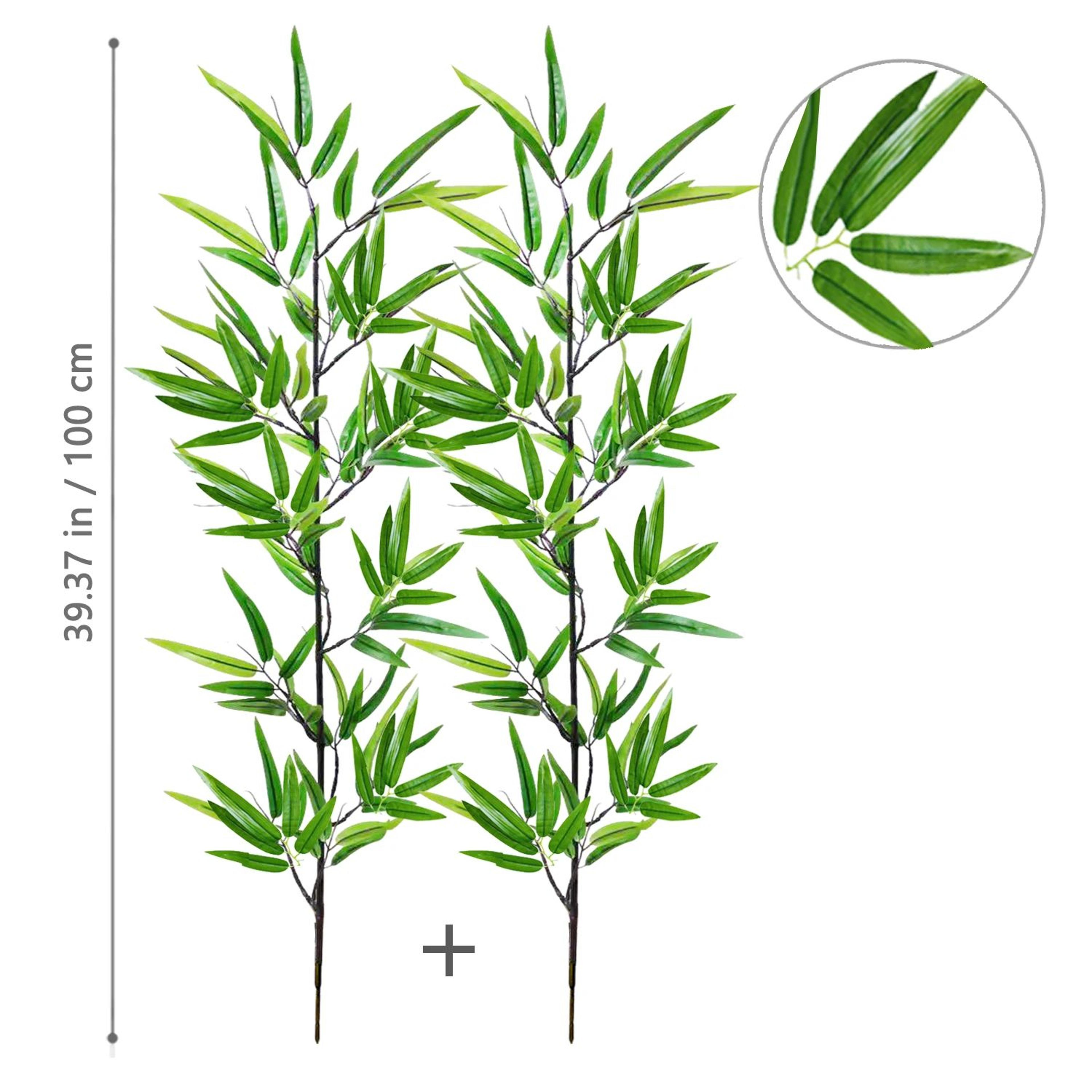 Artificial Bamboo Leaf Branch  Tall Faux Greenery For Home  Office Decor 6