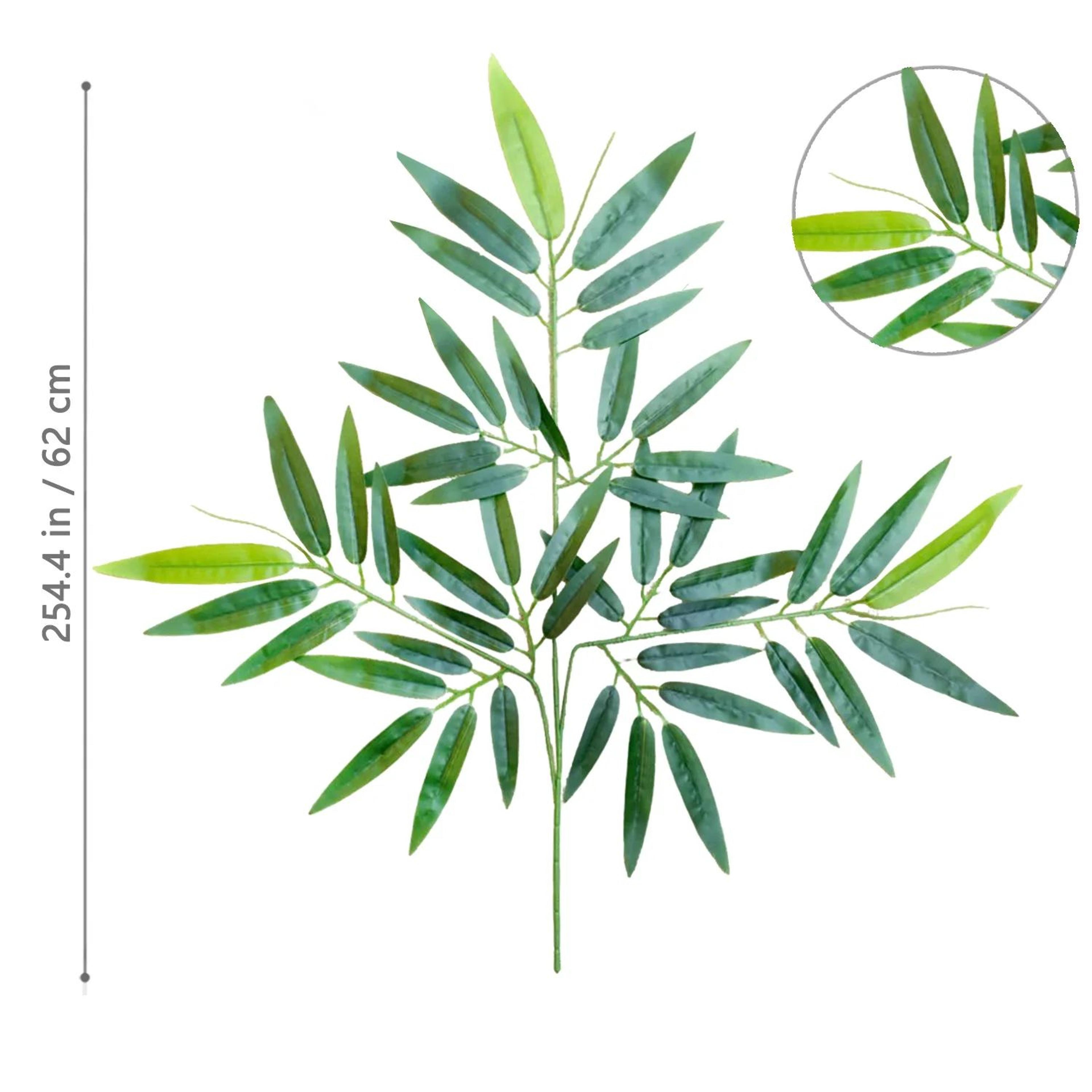 Artificial Bamboo Leaf Branch  Tall Faux Greenery For Home  Office Decor 9