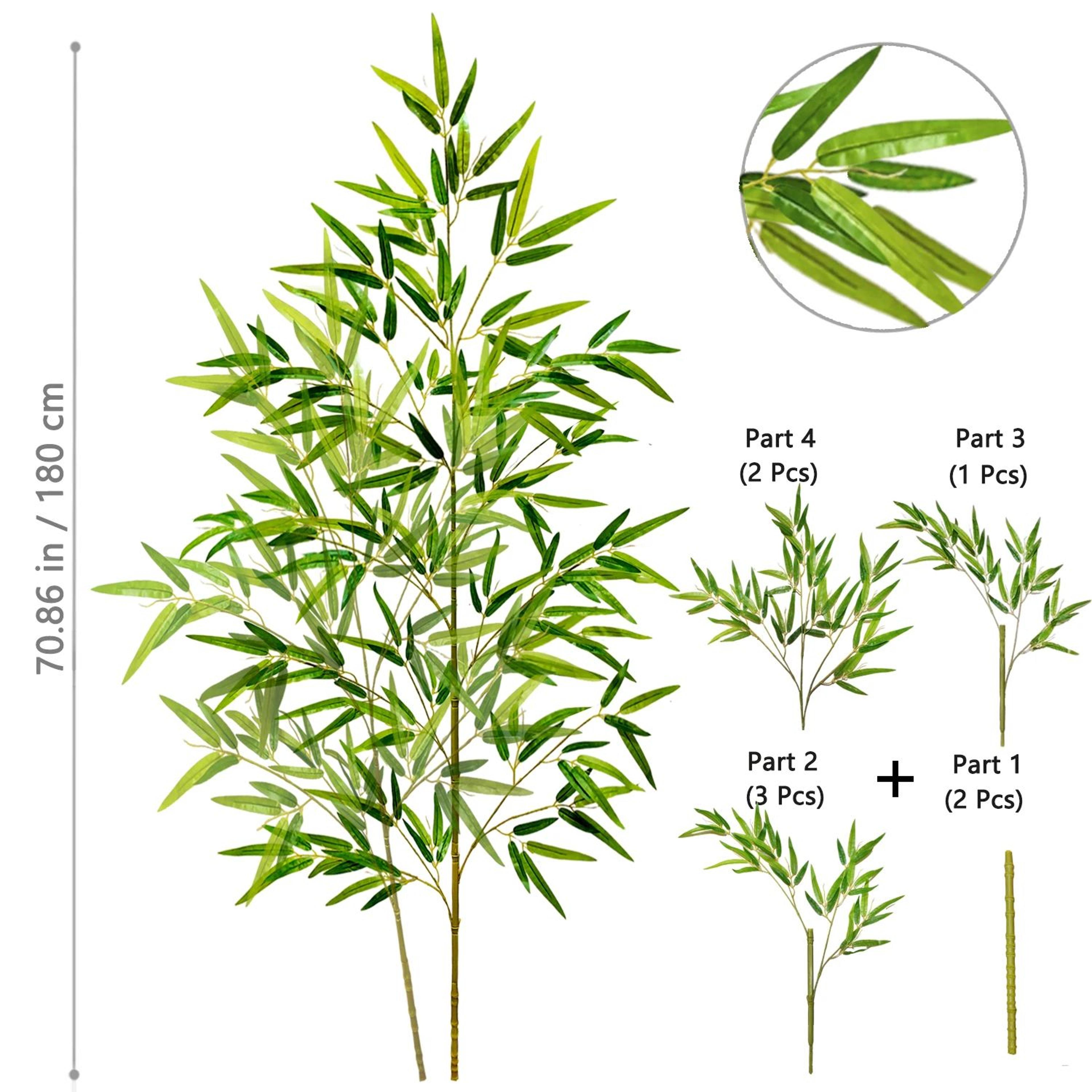 Artificial Bamboo Leaf Branch  Tall Faux Greenery For Home  Office Decor 27