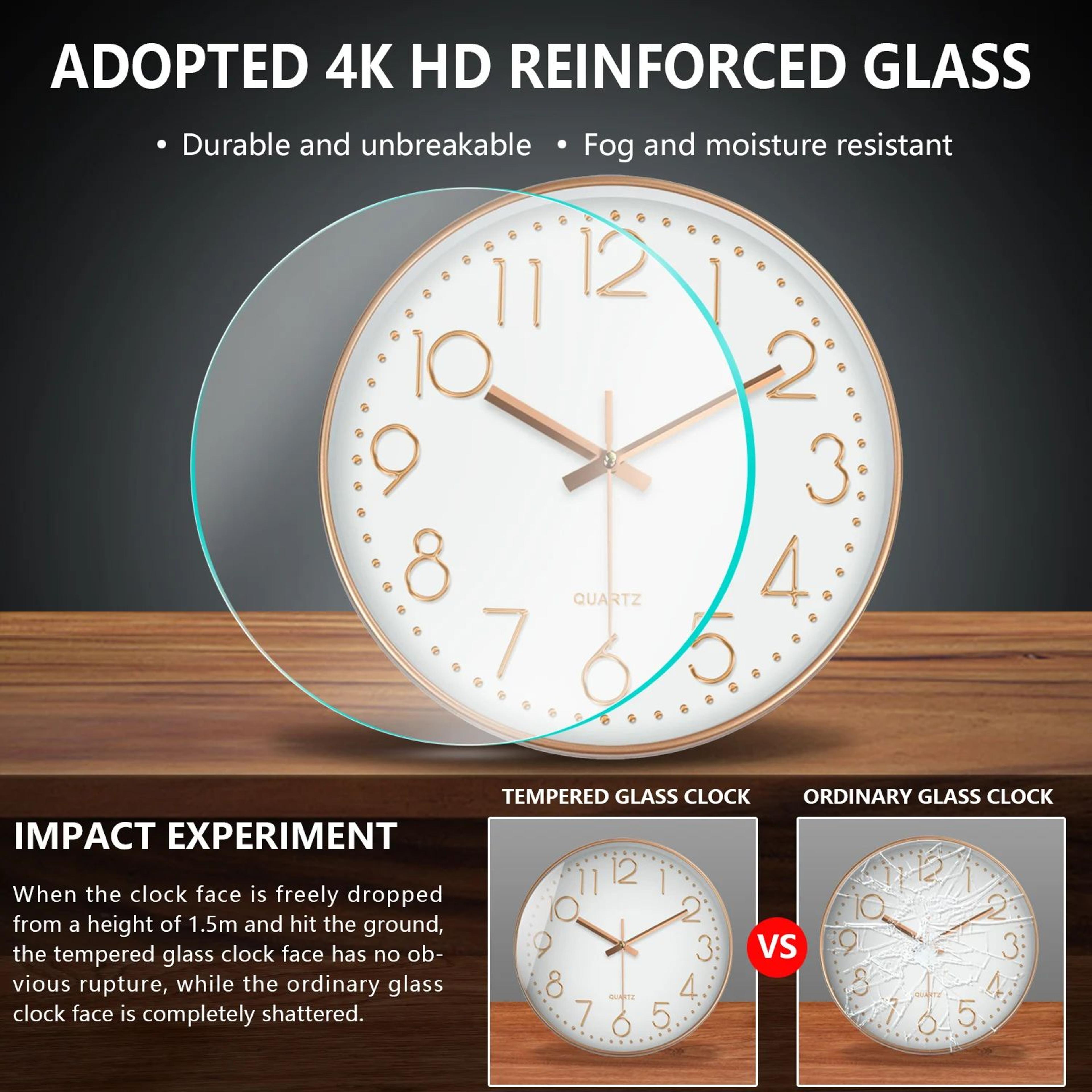 Minimalist Silent Quartz Wall Clock  Modern Square Digital Style Clock For Home  Office 3