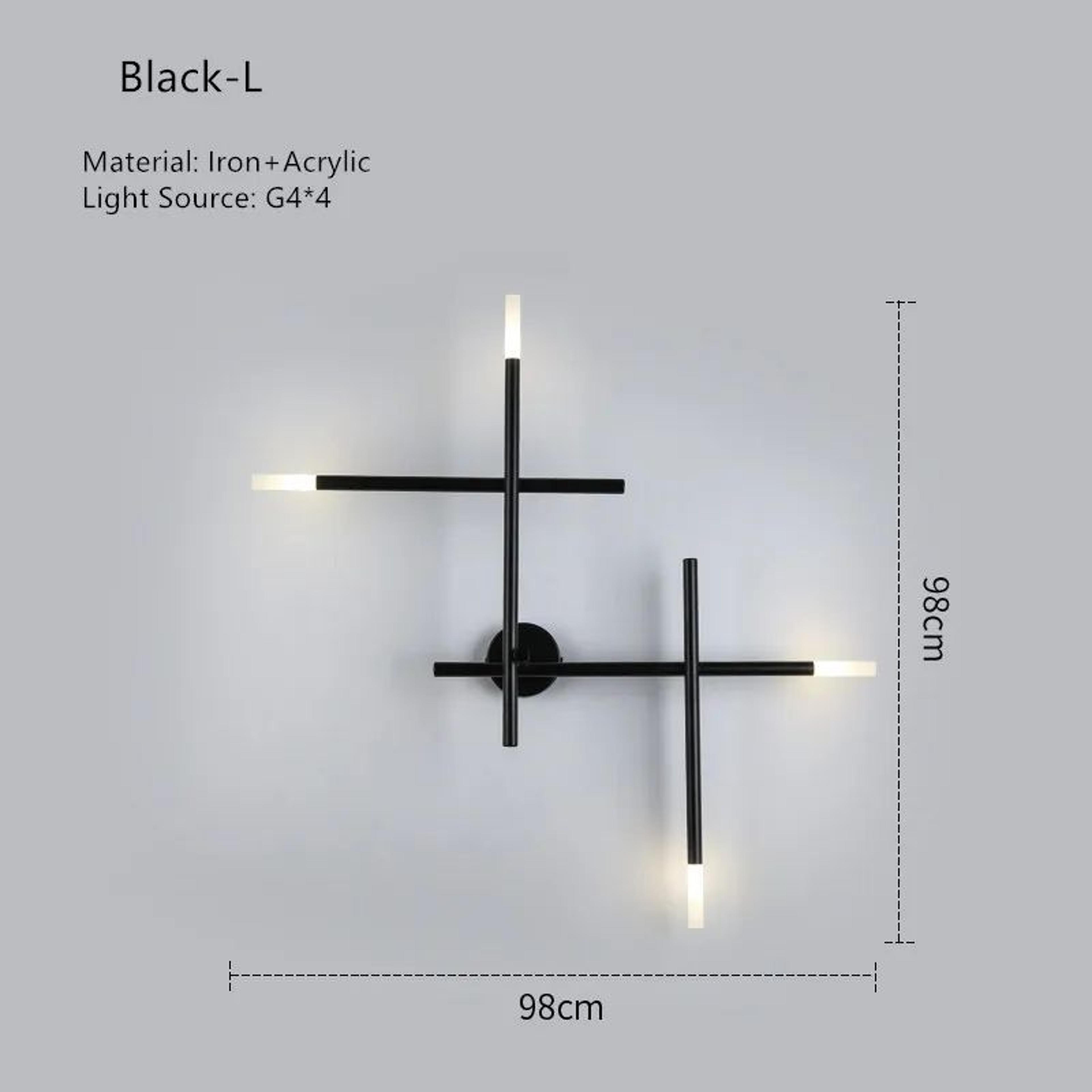 Nordic Cross LED Wall Lamp  Modern Minimalist Line Art Sconce For Living Room  Bedroom Lighting 6