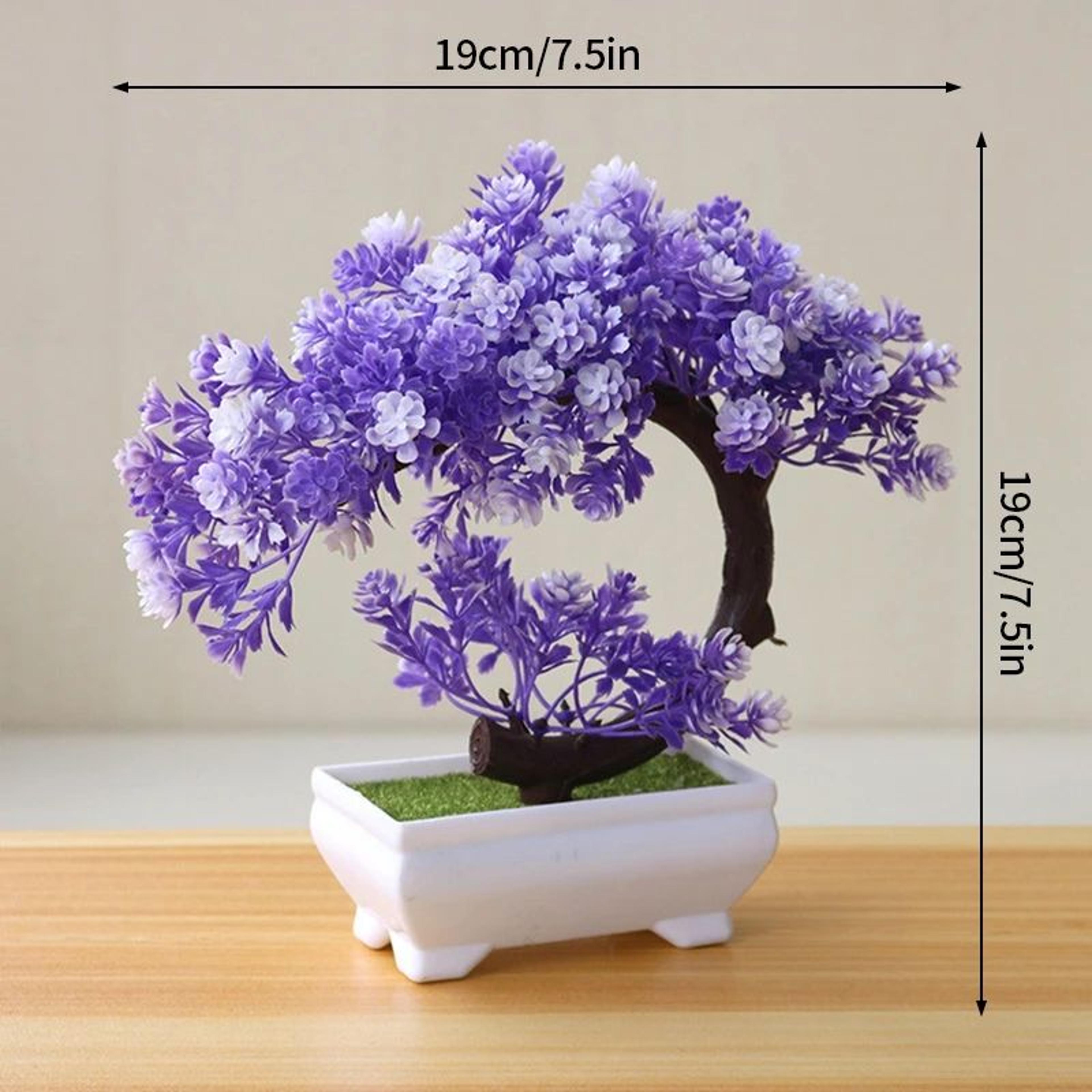 Artificial Bonsai Tree Potted Plant  Realistic Mini Greenery Desk  Home Decor 6