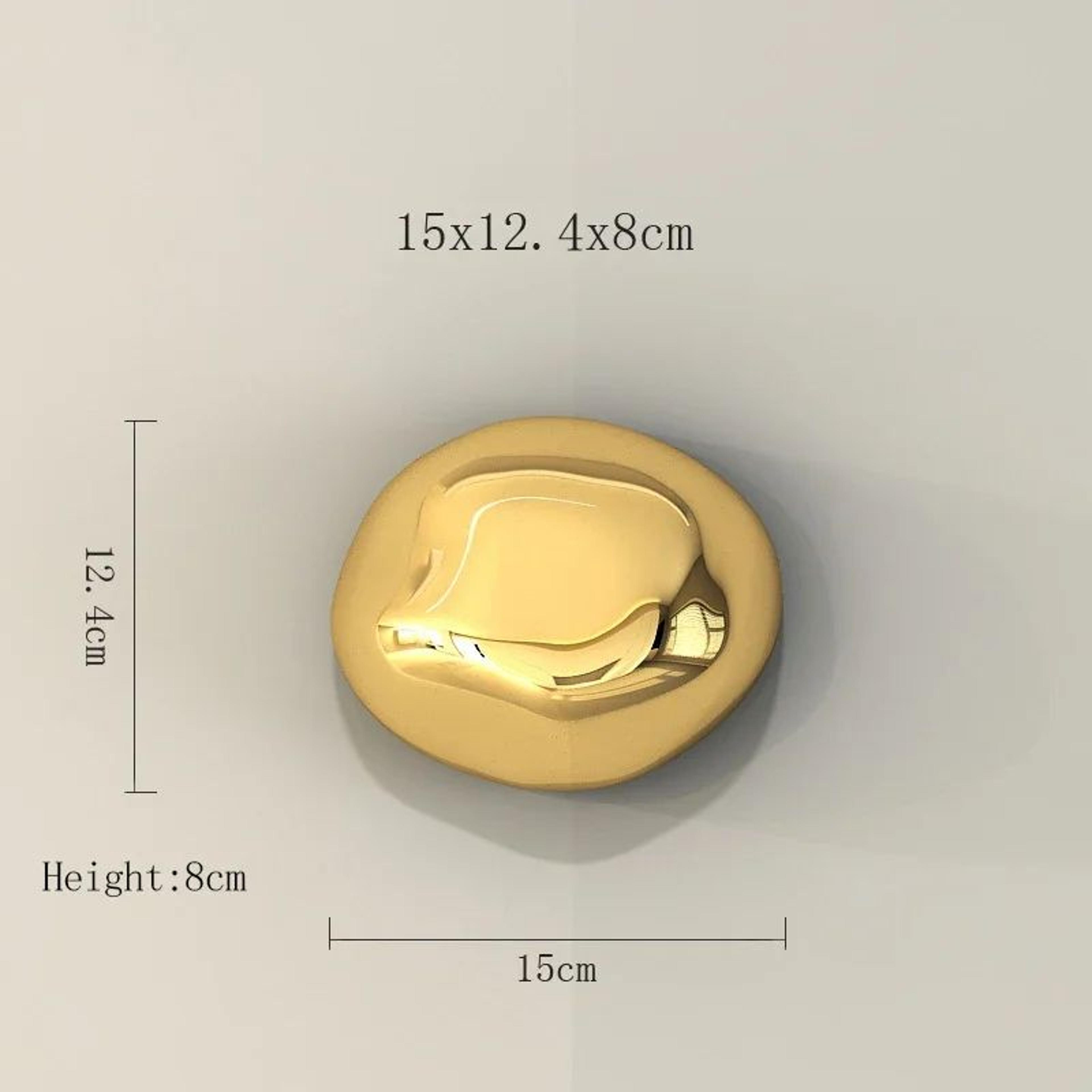 Electroplated Faux Stone Wall Pendant  3D Decorative Hanging Accent For Living Room 12