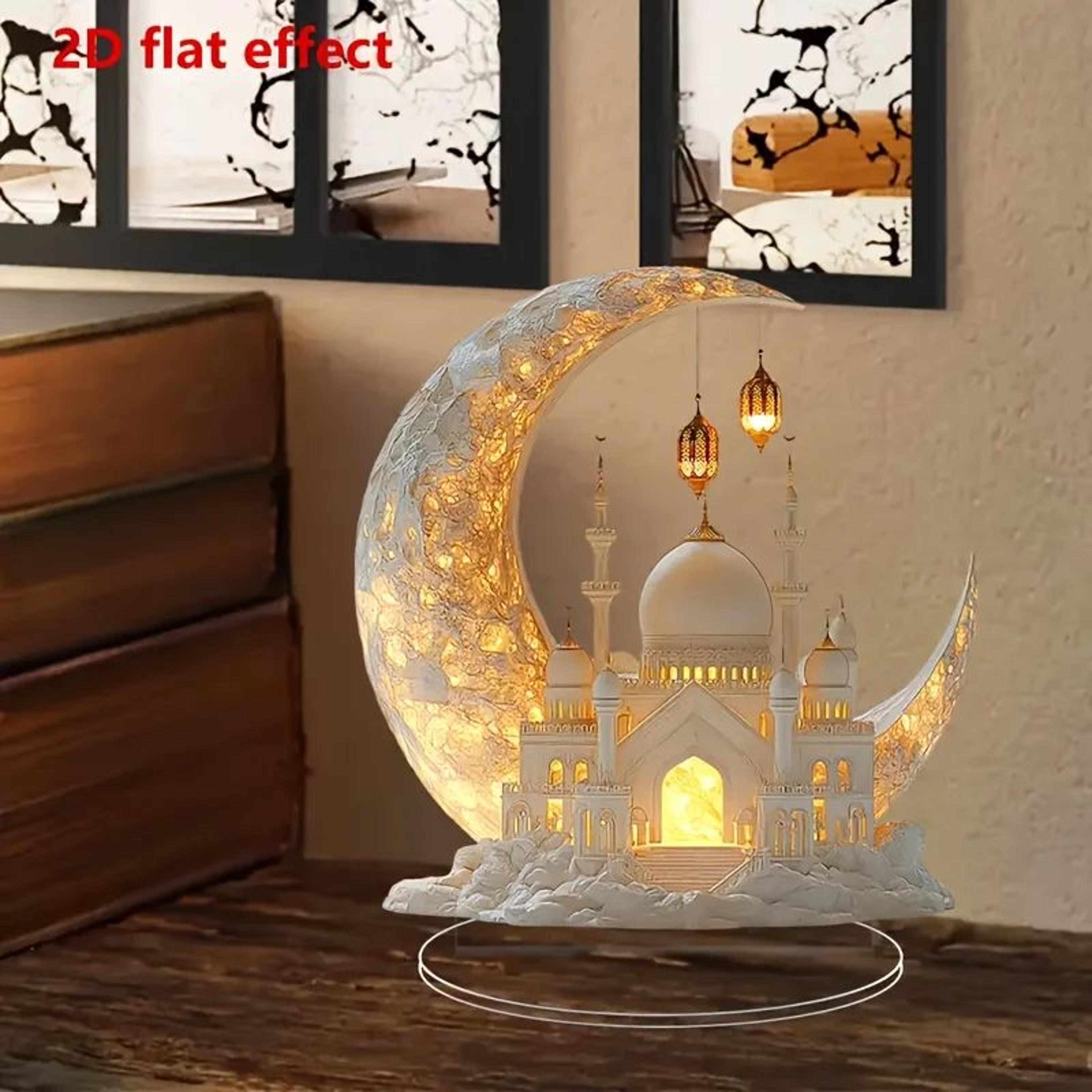 eid acrylic mosque table decor – ramadan islamic window & home display ornament