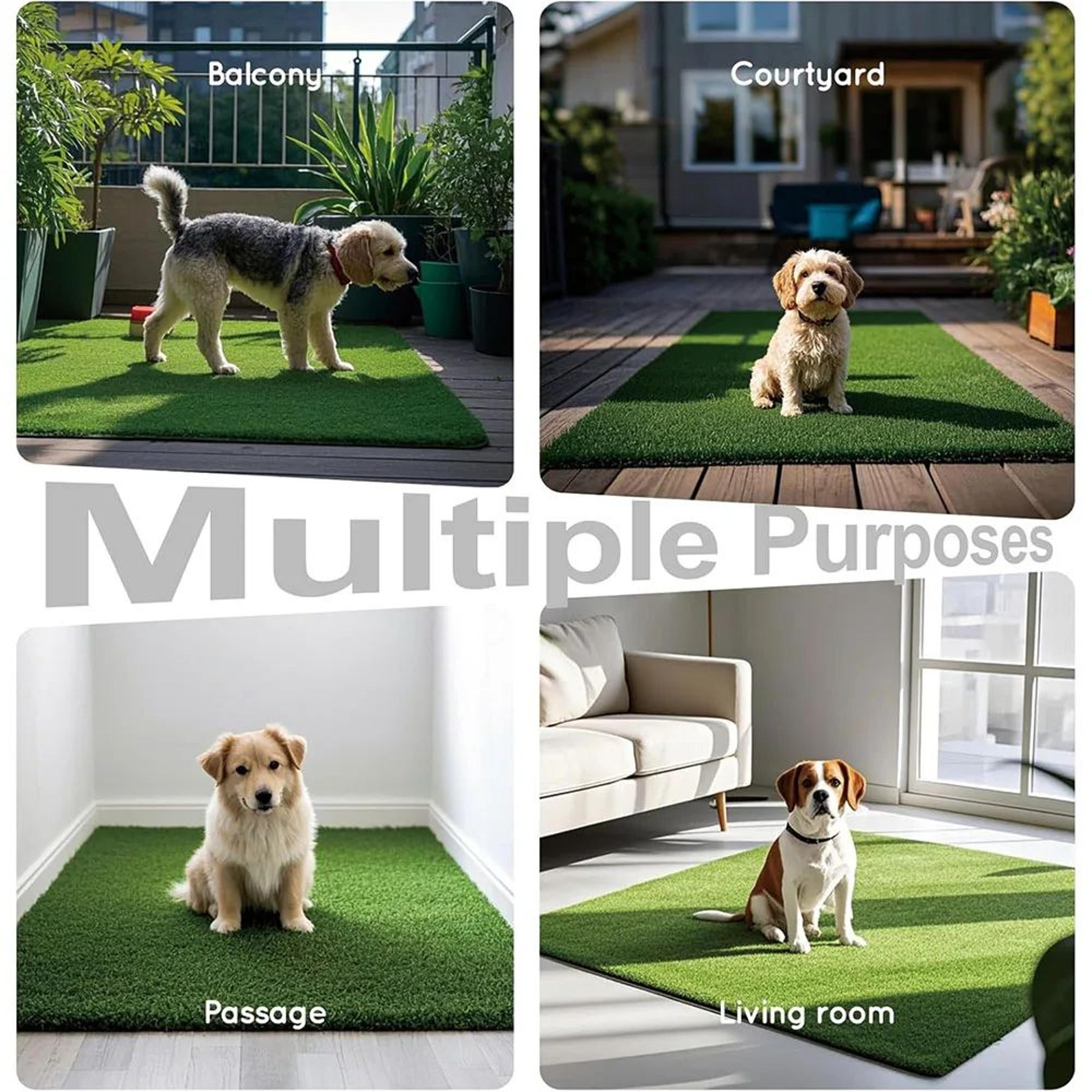 Reusable Artificial Grass Dog Potty Training Mat  Indoor  Outdoor Dog Toilet For Balcony Patio  Gar 3