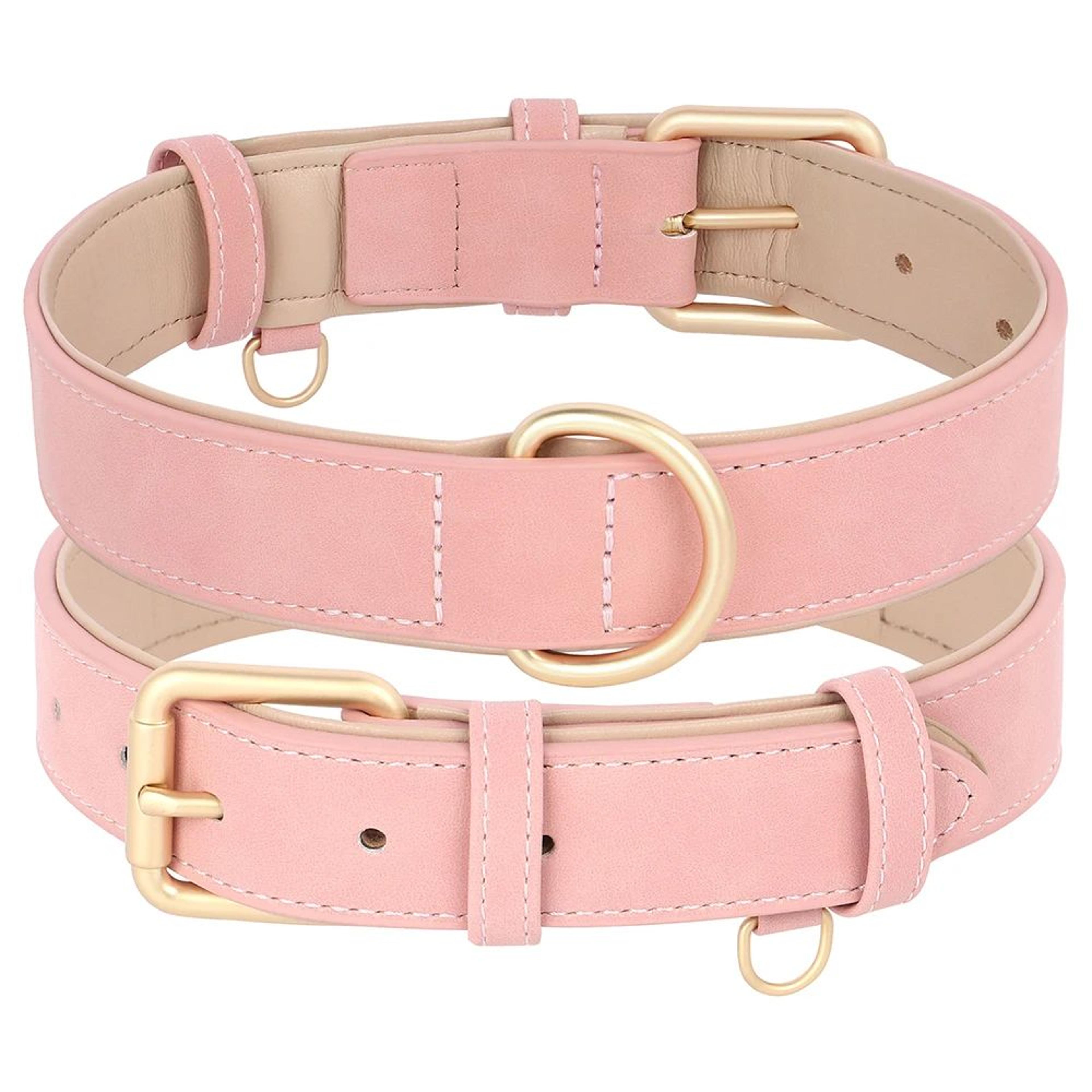 Soft Padded PU Leather Dog Collar  Leash Set  Adjustable Walking Lead For Small Medium  Large Dogs 8