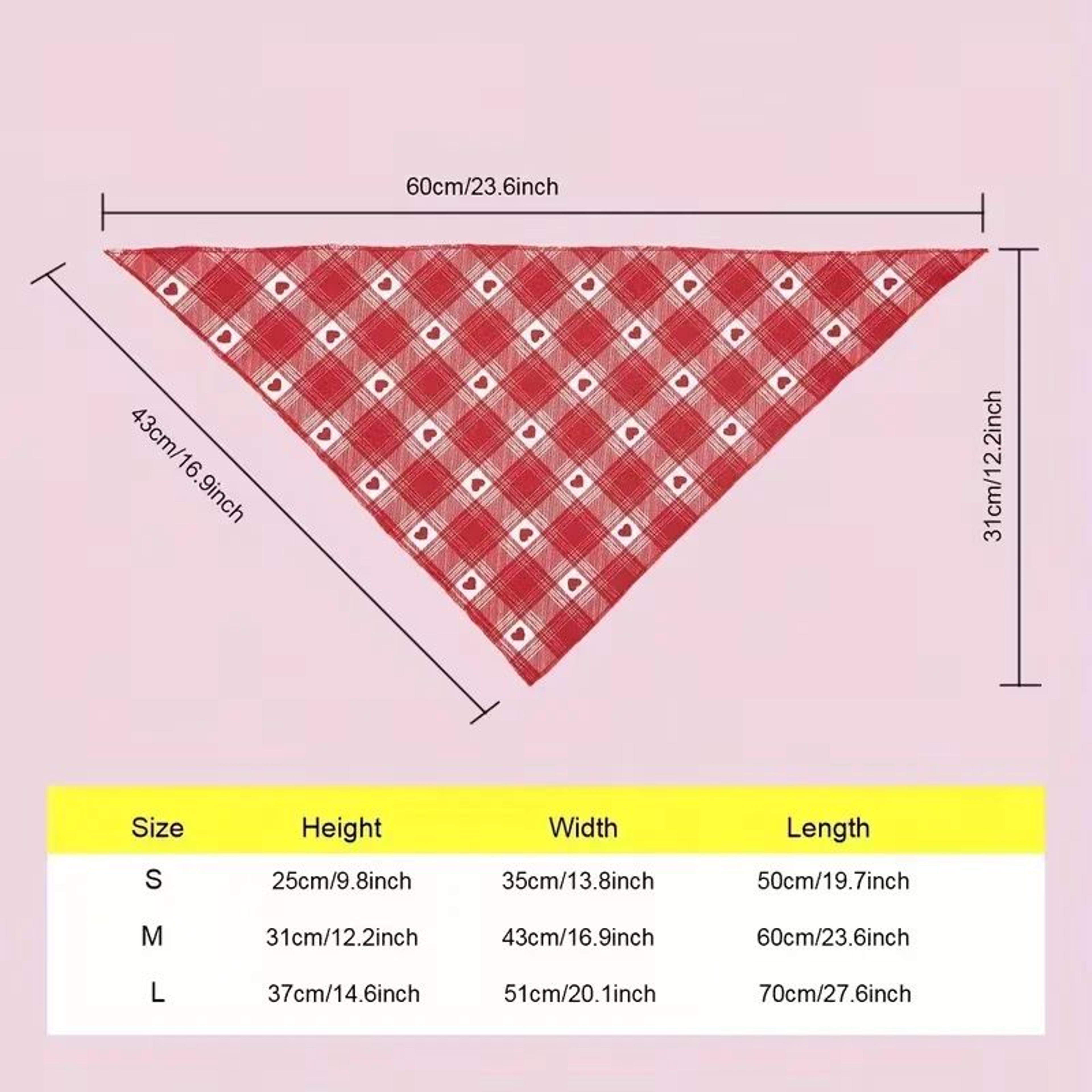 Valentine Hearts Dog Bandana  Soft Triangle Pet Scarf For Small Medium  Large Dogs And Cats 1