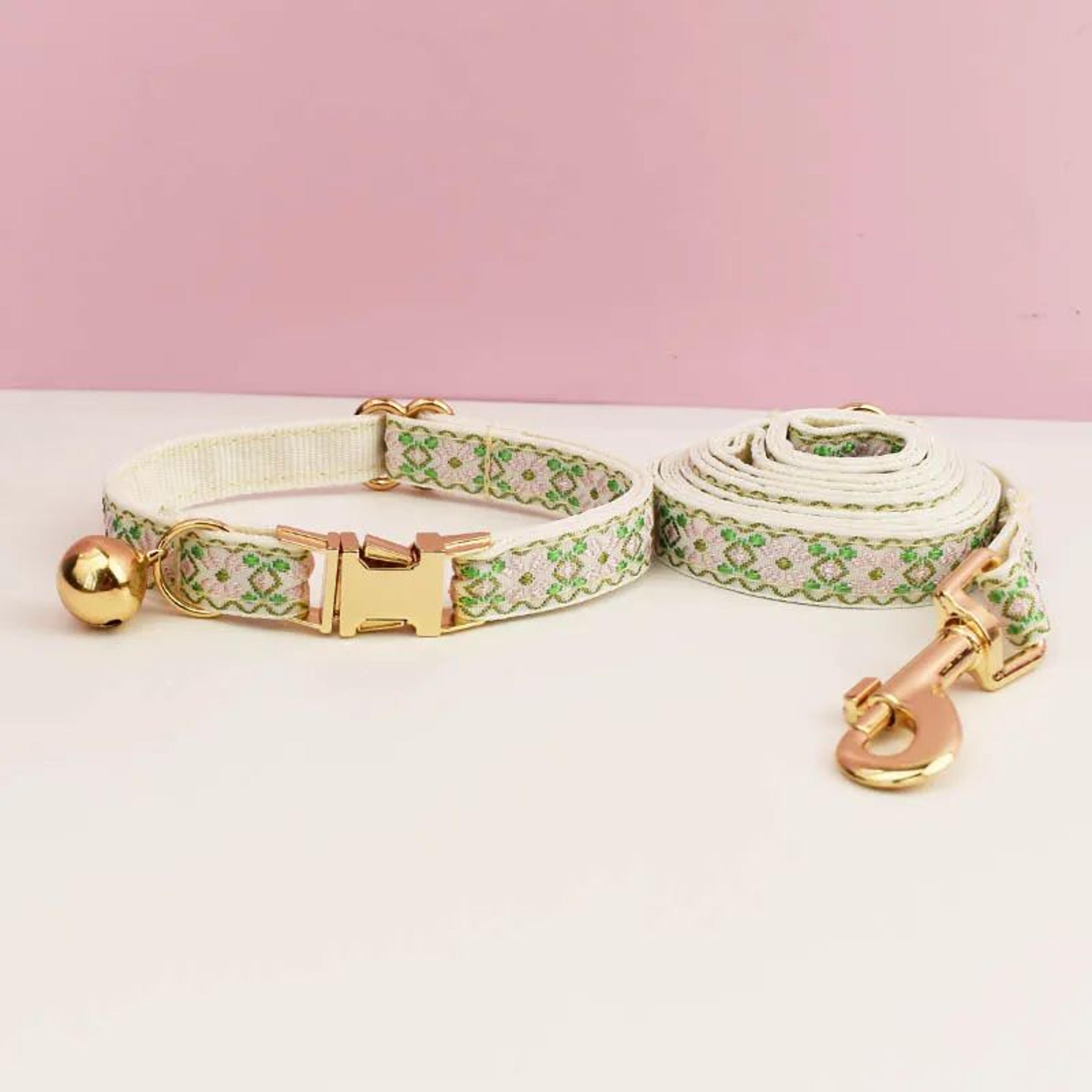 Personalized Cat Collar  Leash Set With Engraved ID Tag  Adjustable Kitten Collar With Bell 18