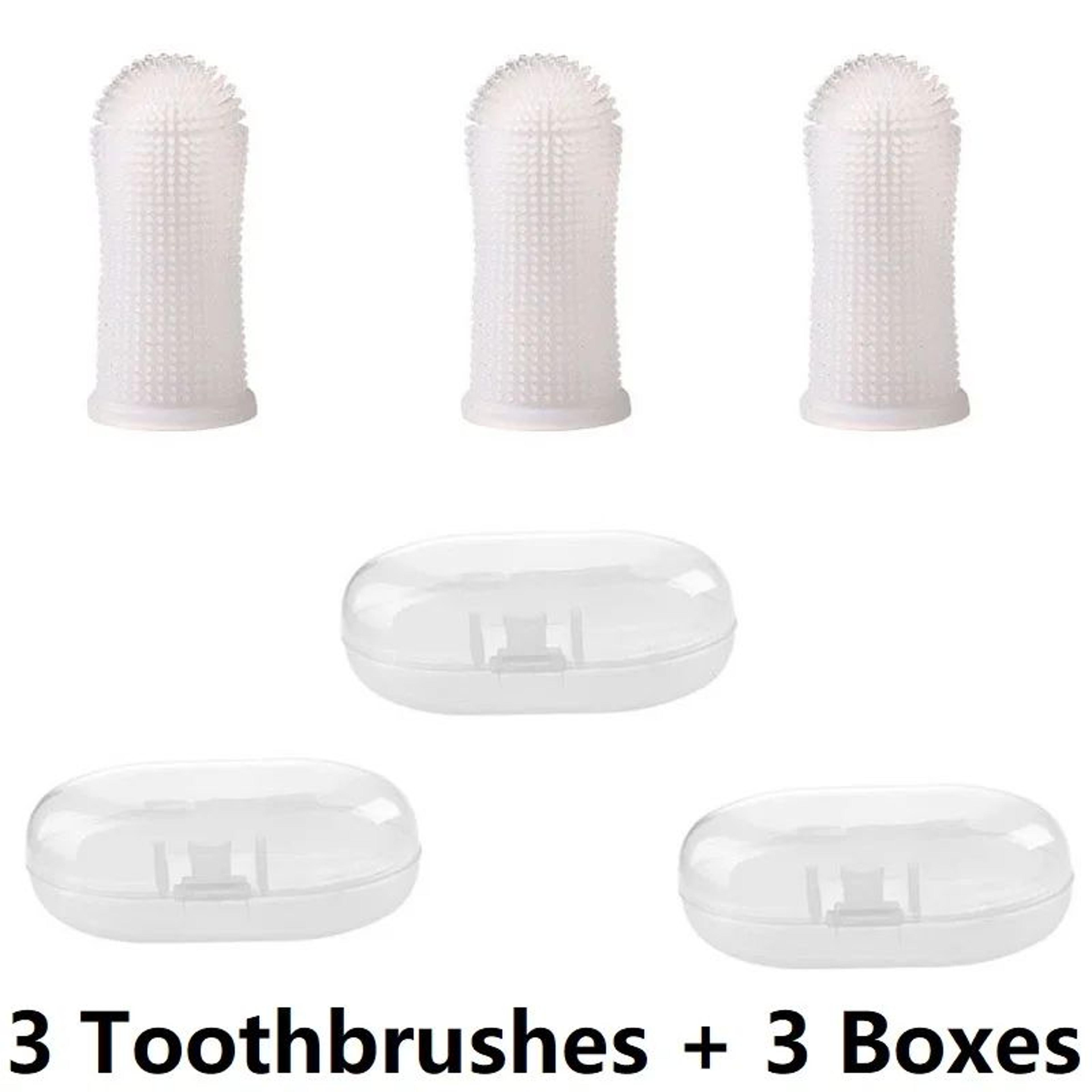3Piece Pet Finger Toothbrush Set  Dog  Cat Dental Cleaning Finger Brushes For Oral Care And Teeth C 9