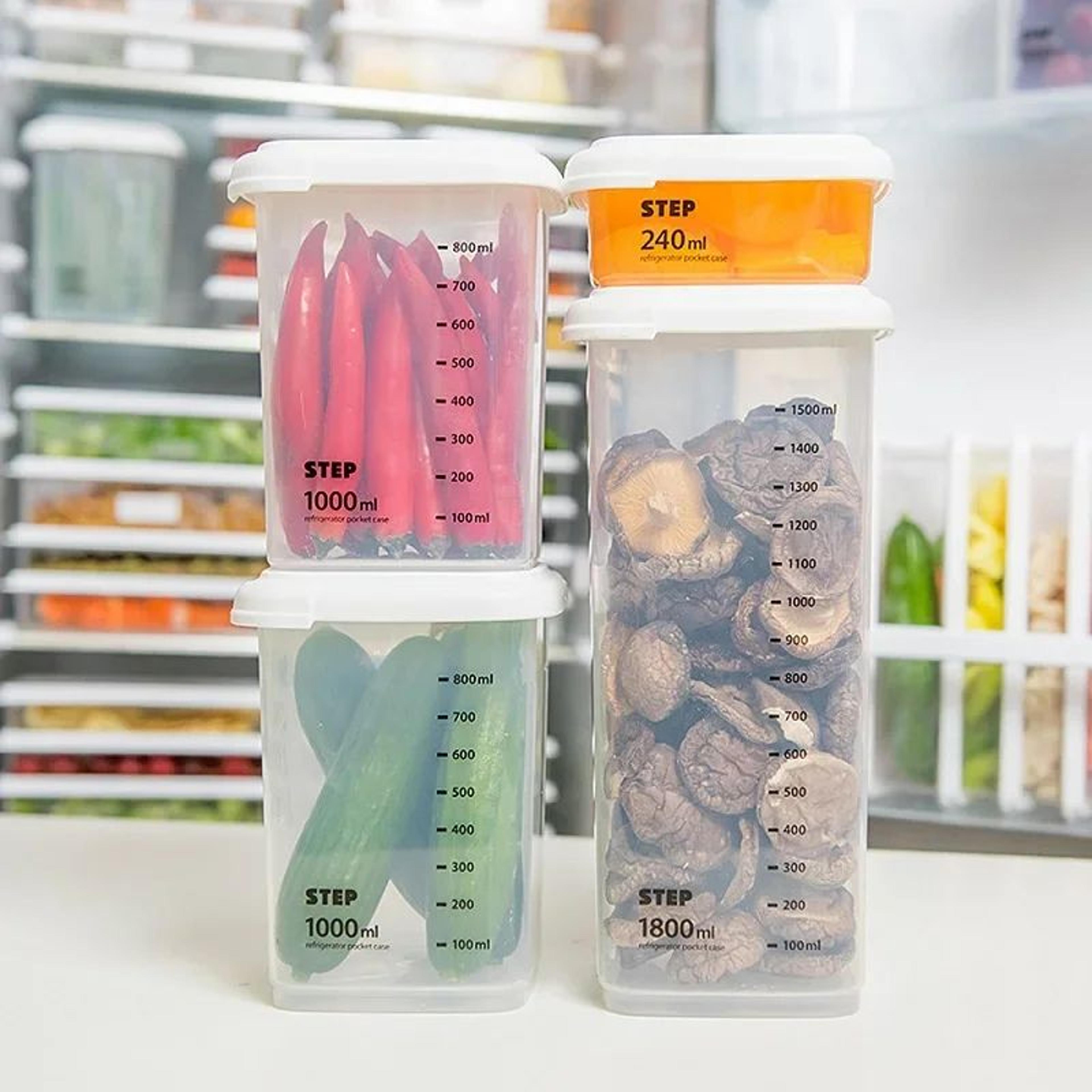 clear airtight food storage container – bpa-free plastic kitchen canister for pantry, refrigerator & dry food storage
