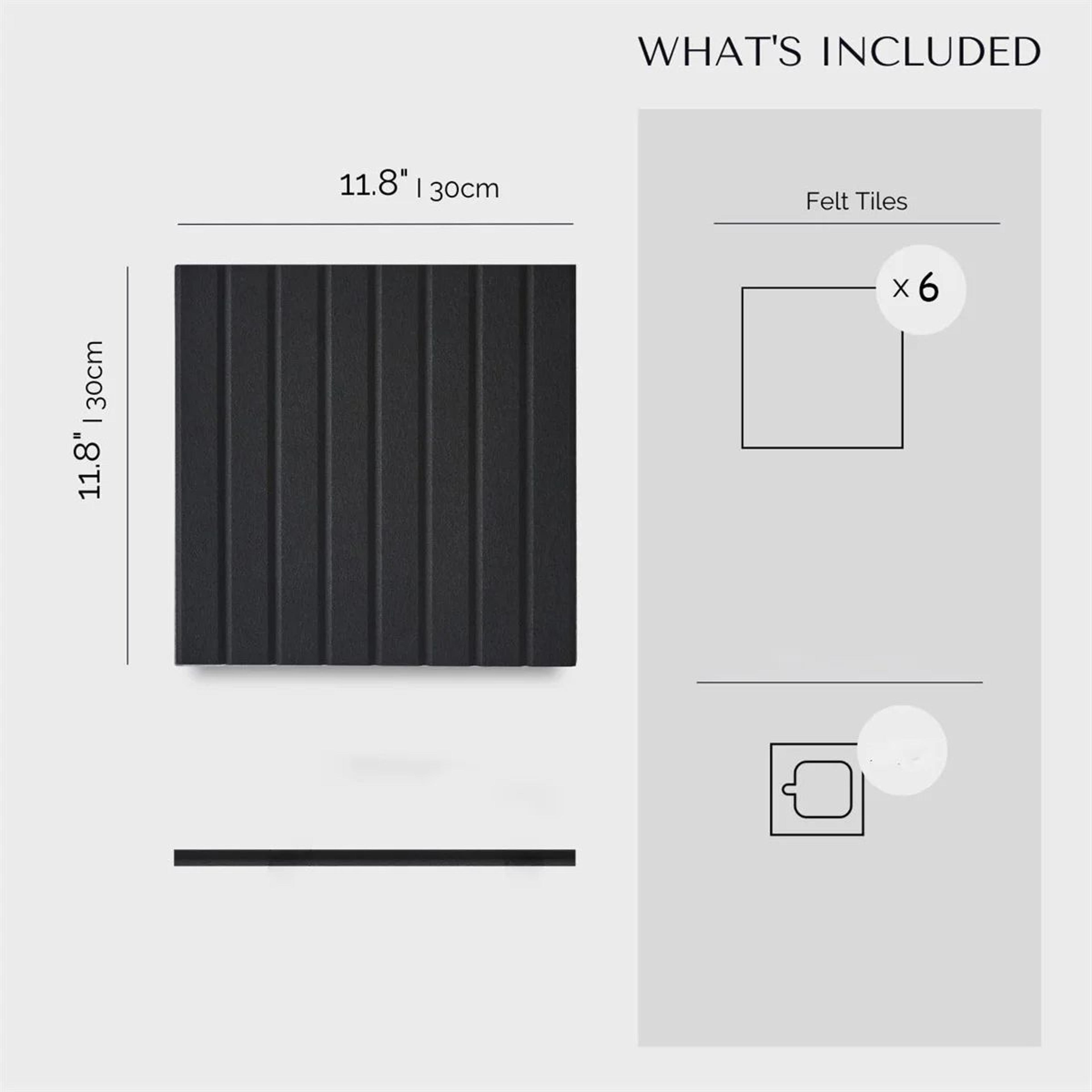 6 Pcs Large Black Felt Bulletin Board Tiles  SelfAdhesive Cork Board Alternative Message Board For  5