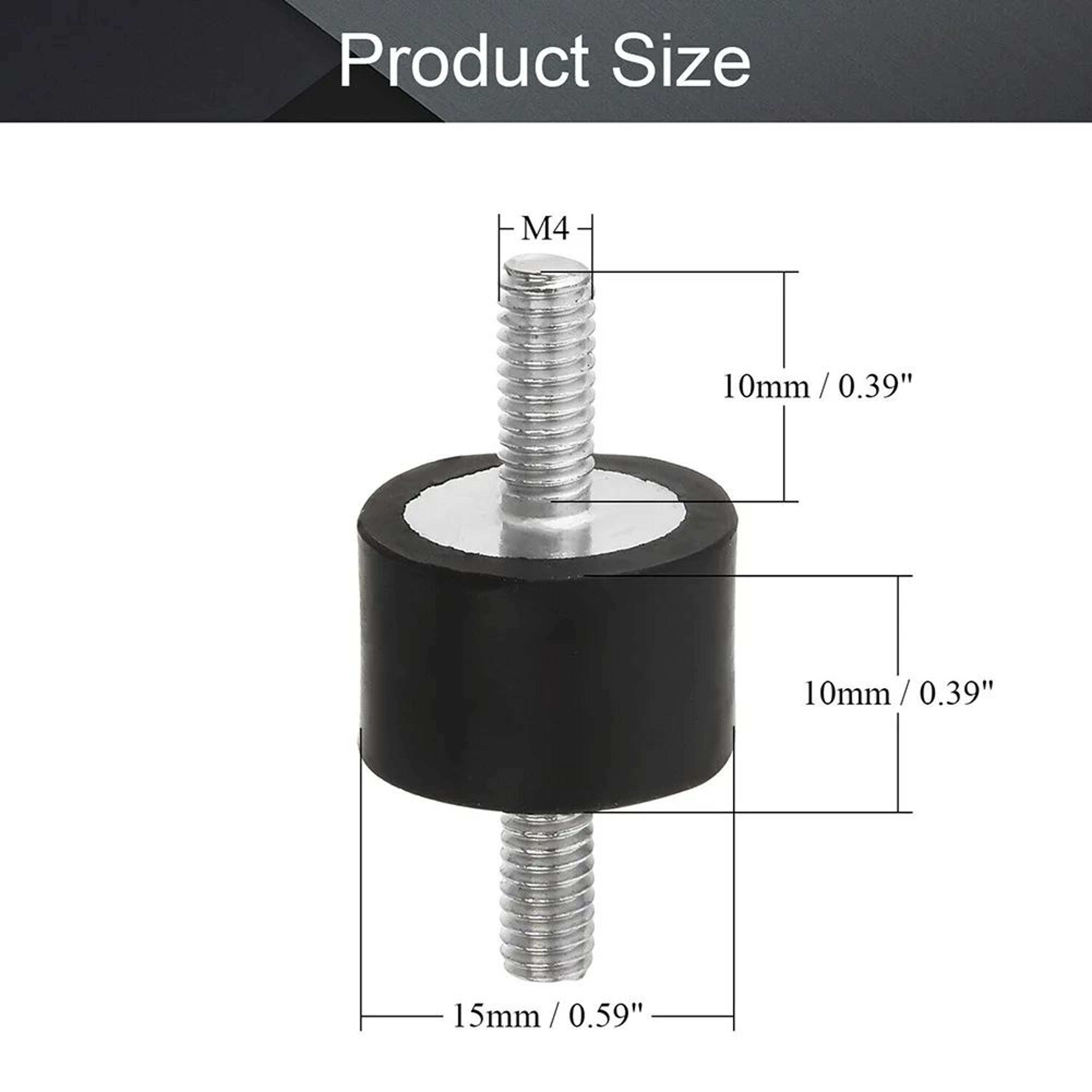 Rubber Shock Mount AntiVibration Bobbin Isolator  M3 M4 M5 M6 Metal Damper For Pumps Compressors  G 7