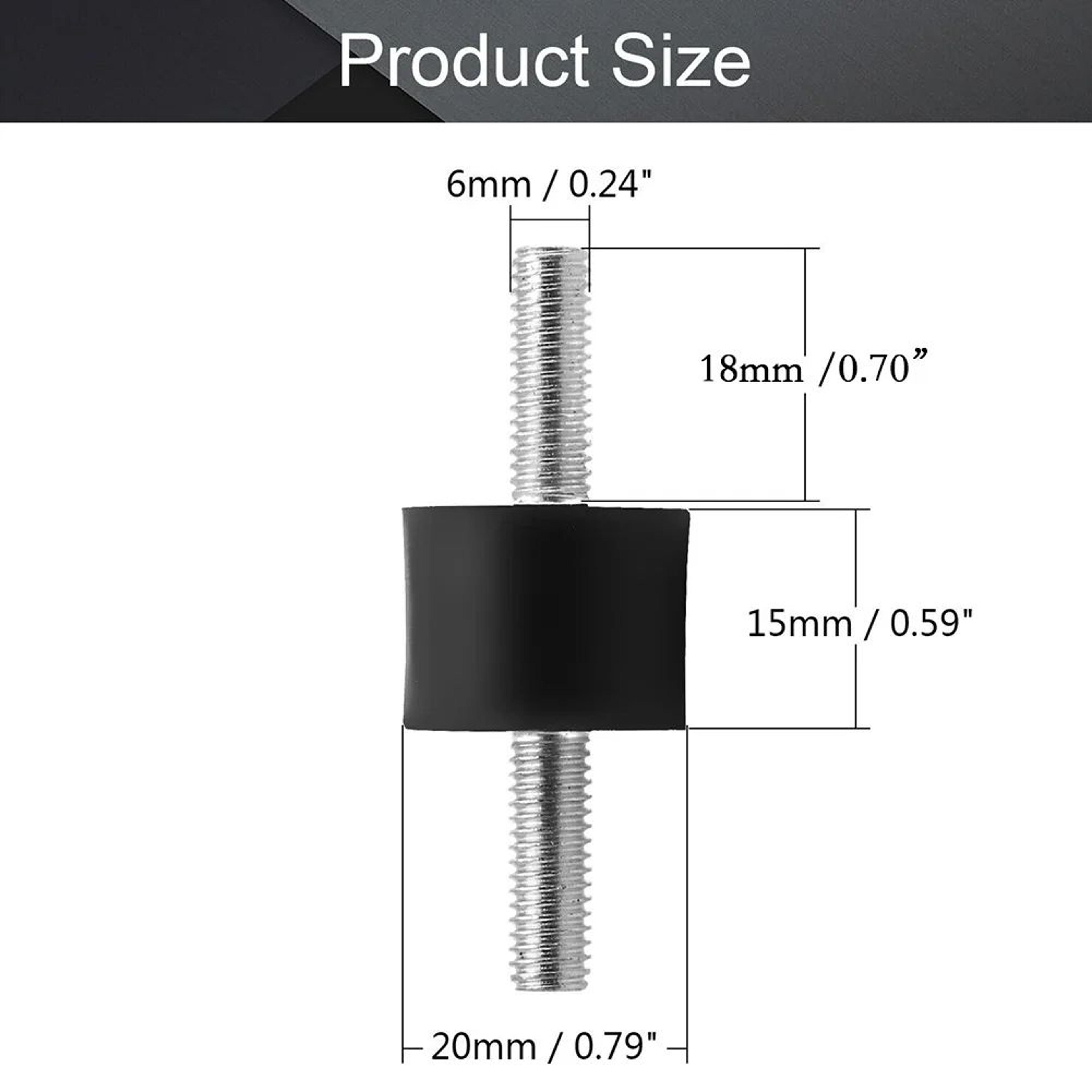 Rubber Shock Mount AntiVibration Bobbin Isolator  M3 M4 M5 M6 Metal Damper For Pumps Compressors  G 11