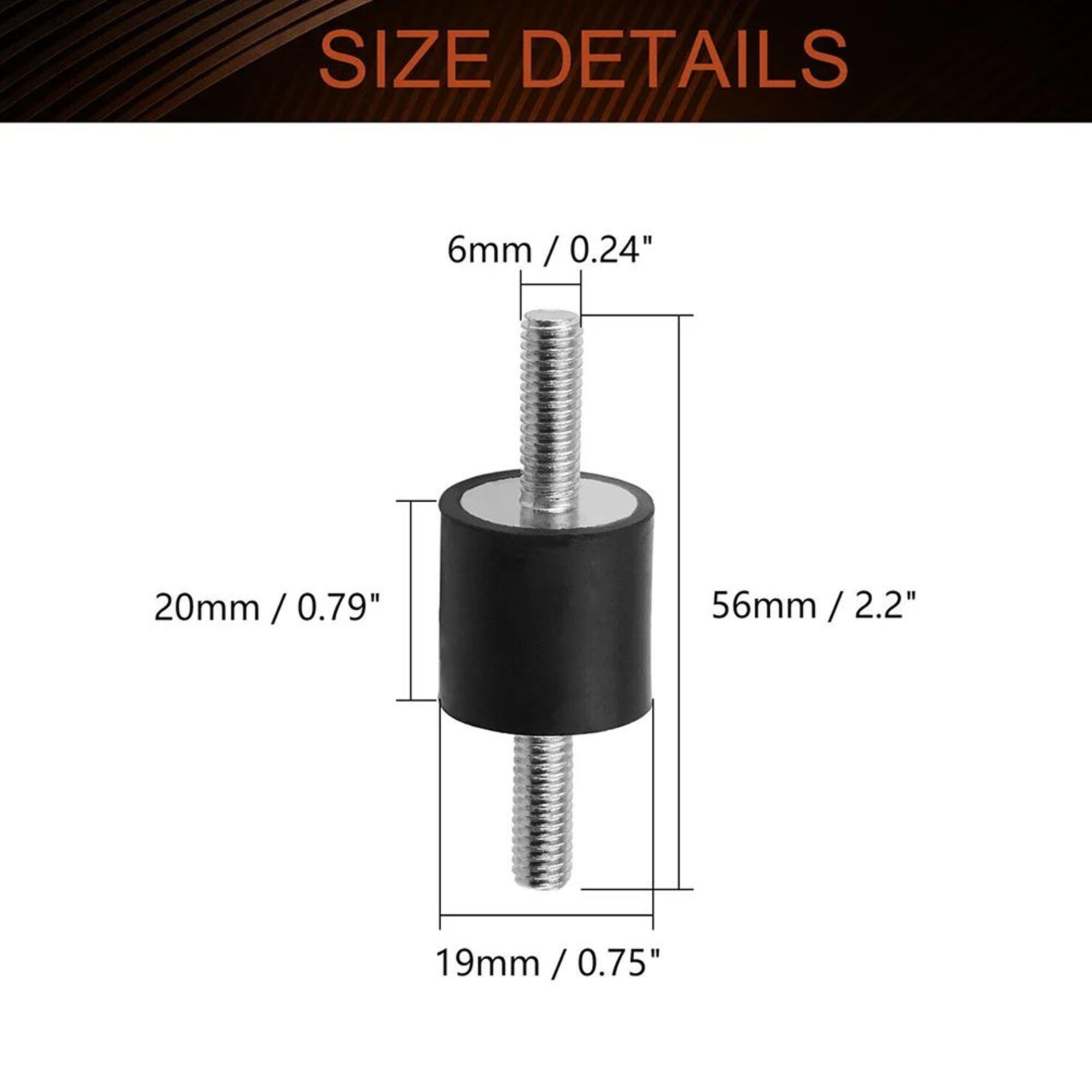 Rubber Shock Mount AntiVibration Bobbin Isolator  M3 M4 M5 M6 Metal Damper For Pumps Compressors  G 12