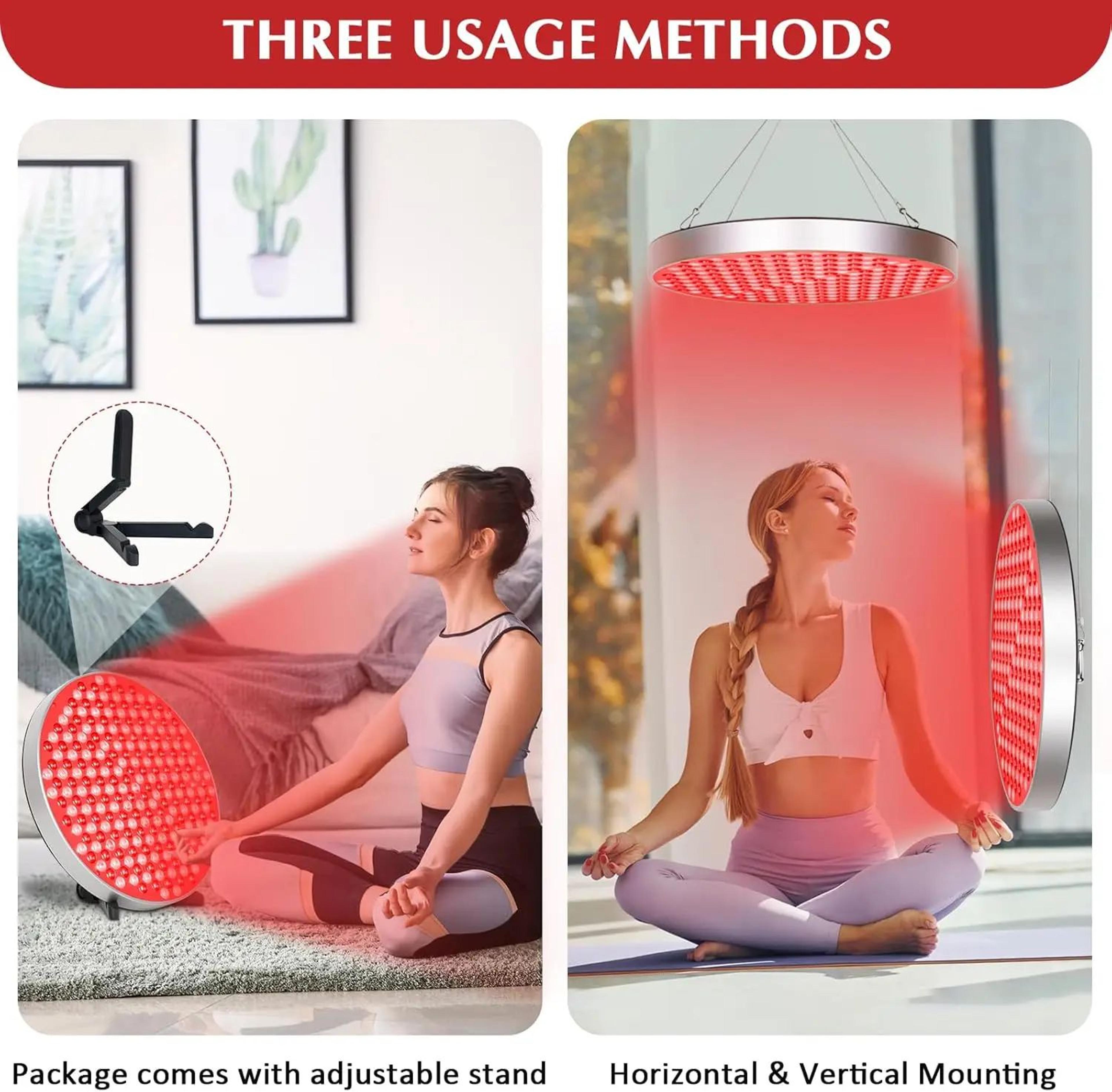 Red Light Therapy LED Panel With Adjustable Stand  660nm  850nm Near Infrared Light For Body Face   1