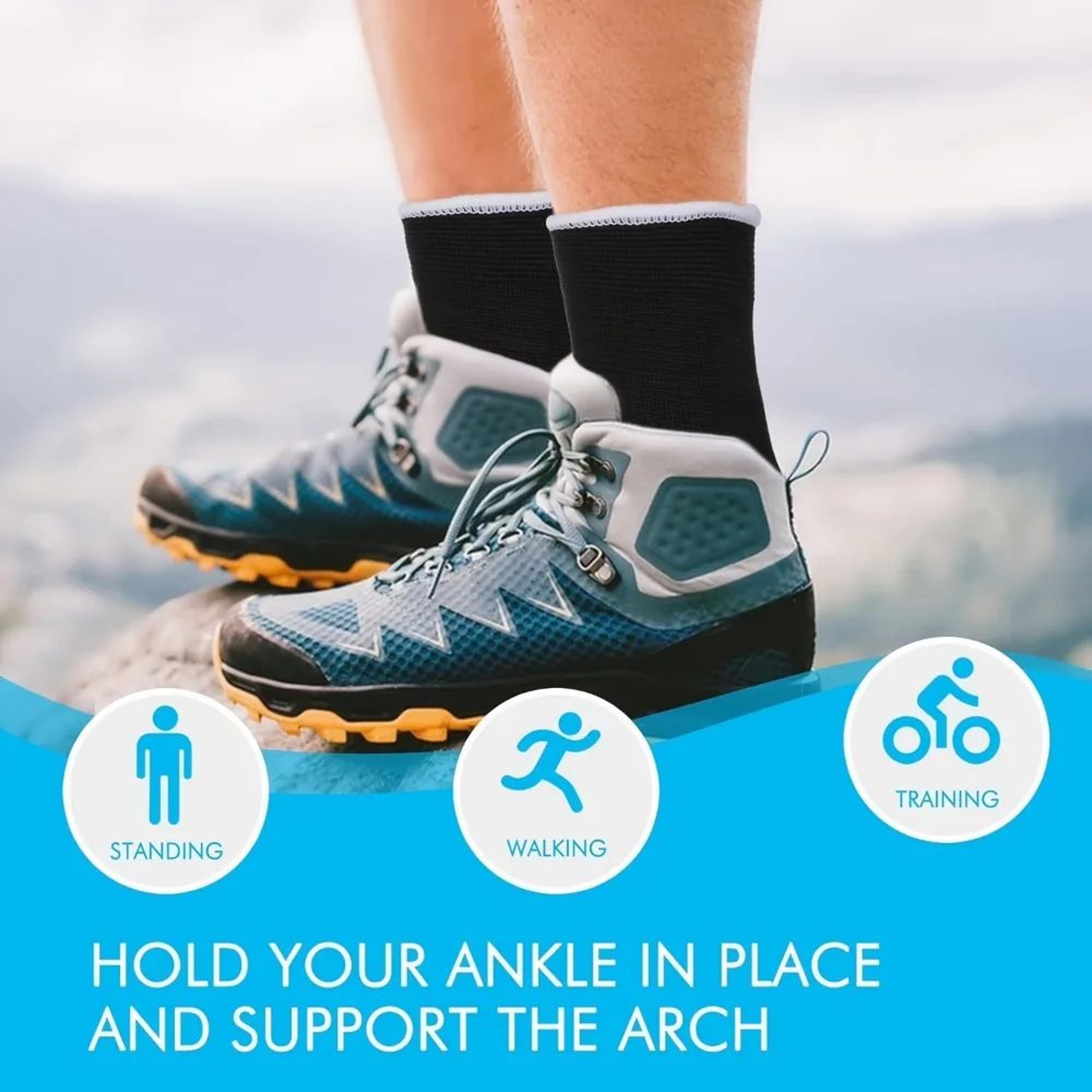 1 Pair Polyester Ankle Support Sleeve  Breathable Compression Ankle Brace Socks For Sports Recovery 4