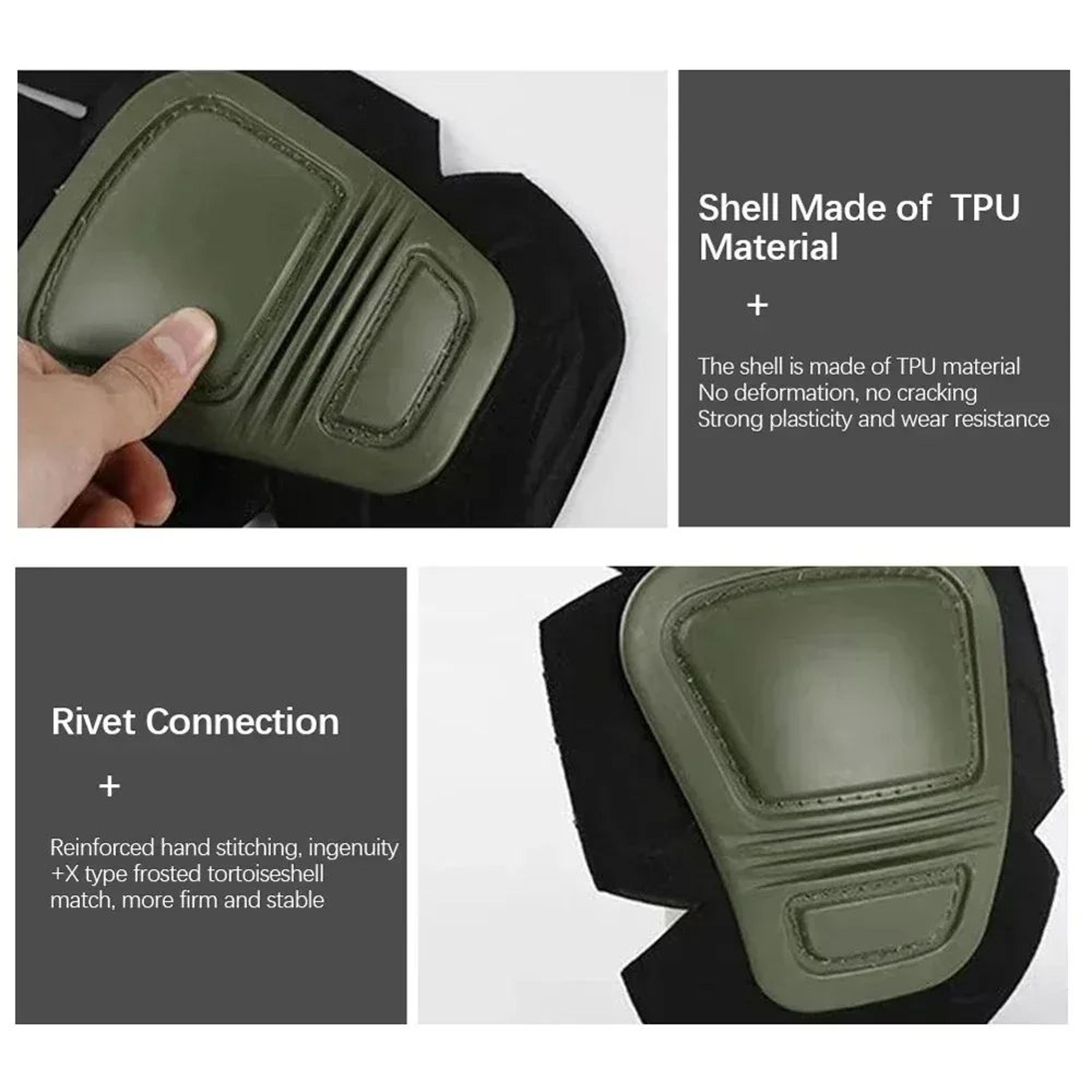 Tactical Knee  Elbow Protective Pads  Camouflage Insert Soft Armor Pads For Hunting Airsoft  Milita 1