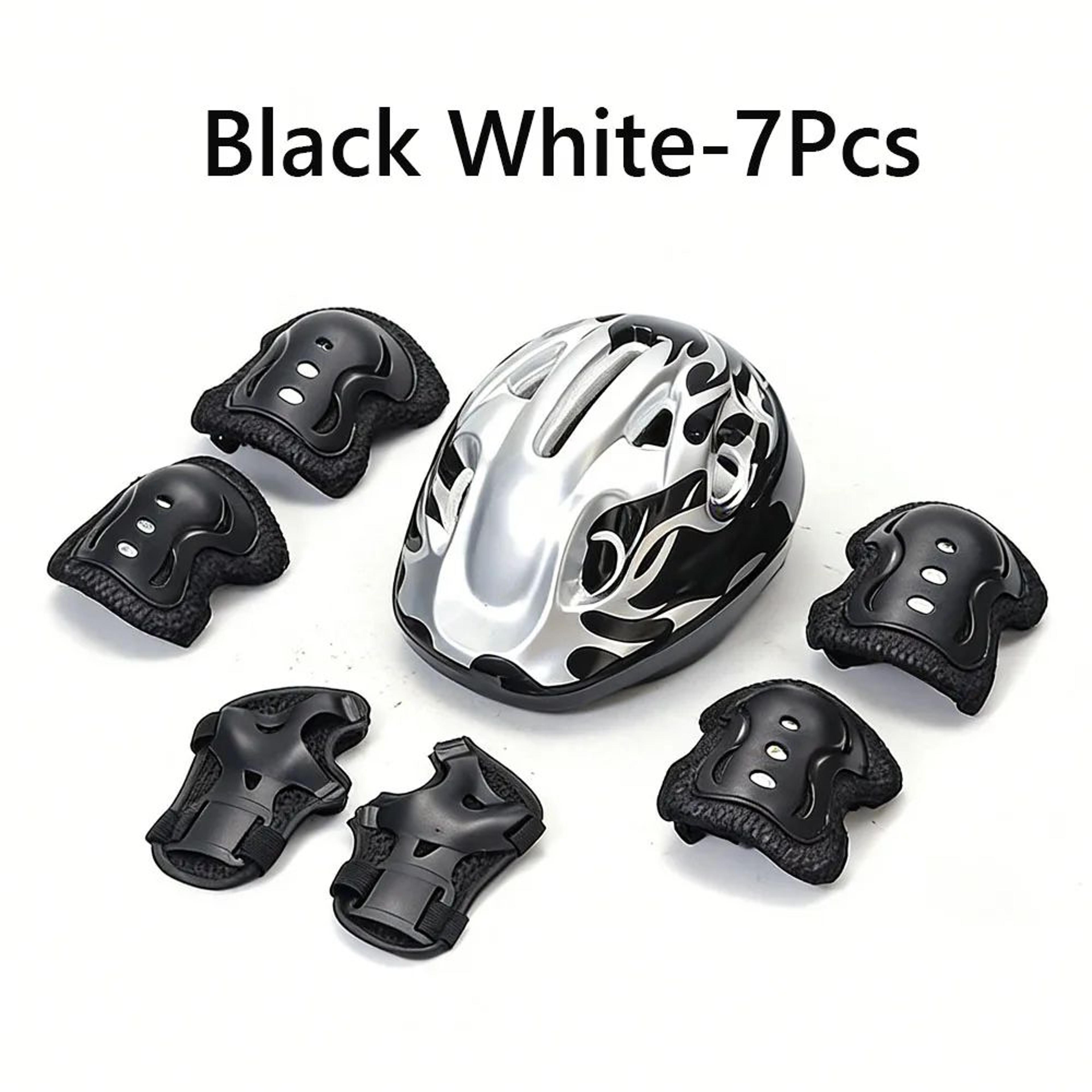 Kids Skating Protective Gear Set  Helmet Knee Pads Elbow Pads  Wrist Guards For Roller Skating  Ska 6