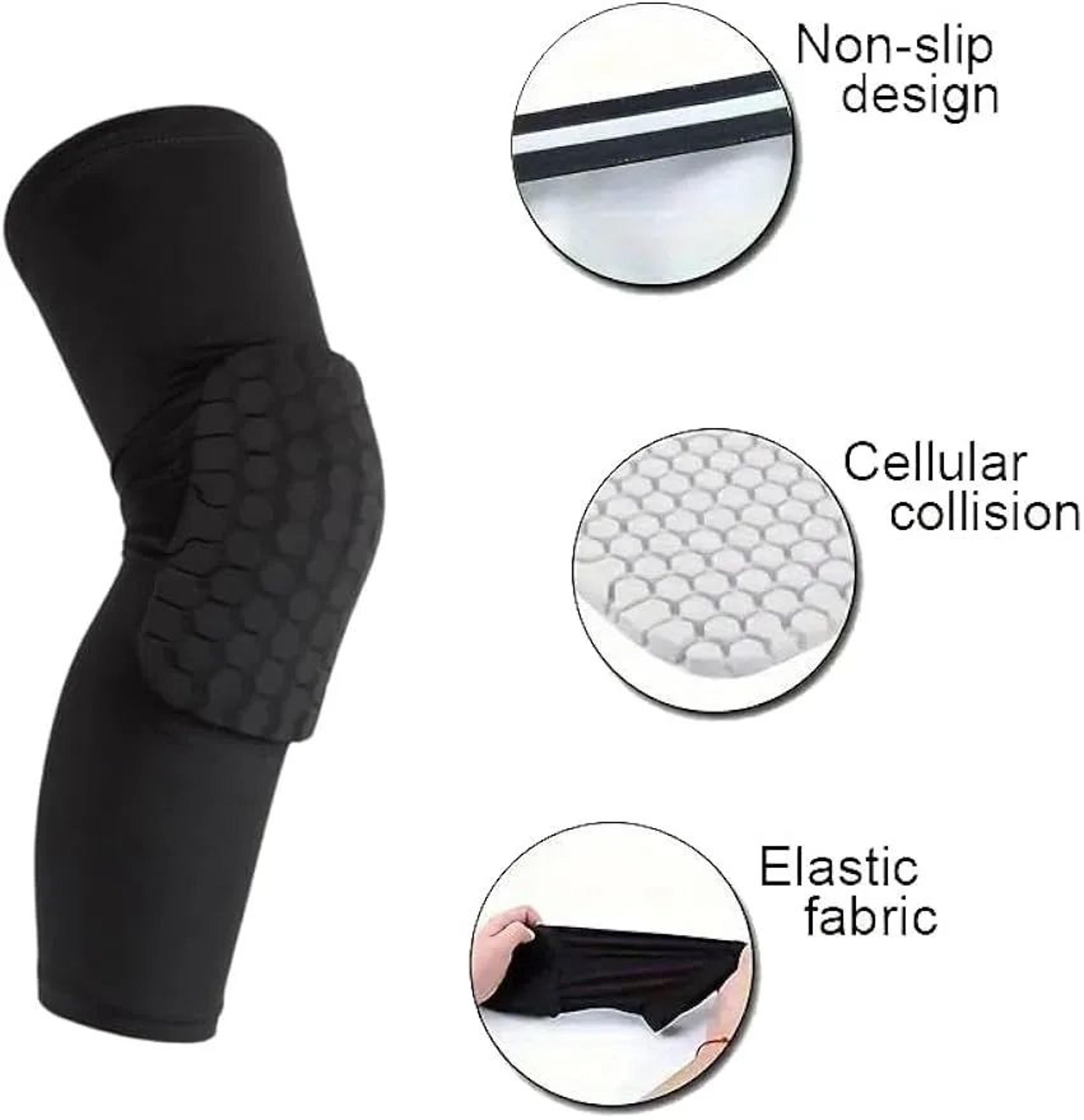 1pc EVA Honeycomb Basketball Knee Compression Sleeve  Nylon Knee Pad Support For Men  Women Outdoor 2