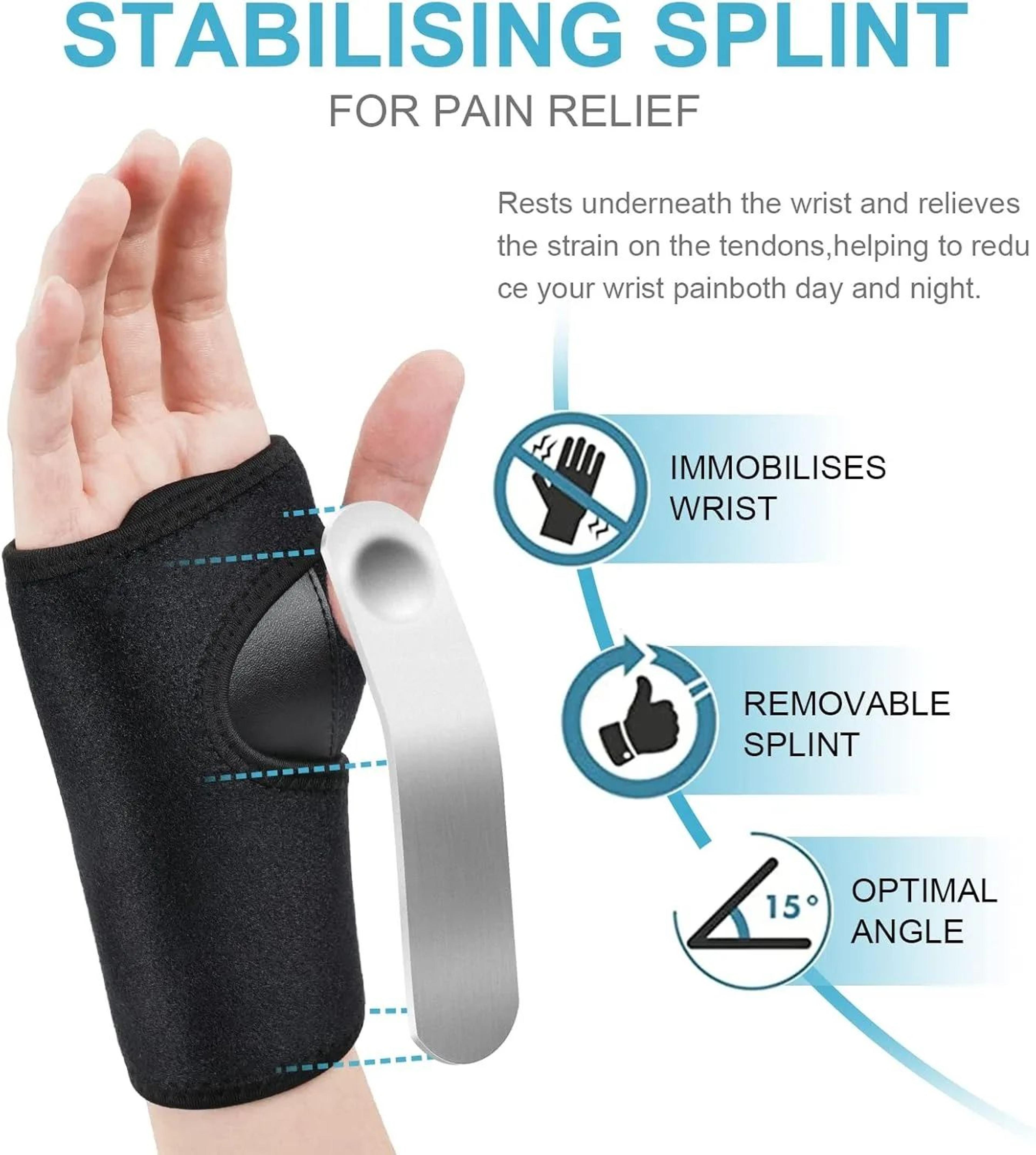 1pc Wrist Brace For Carpal Tunnel  Left  Right Hand Wrist Support For Men  Women Night Pain Relief 1