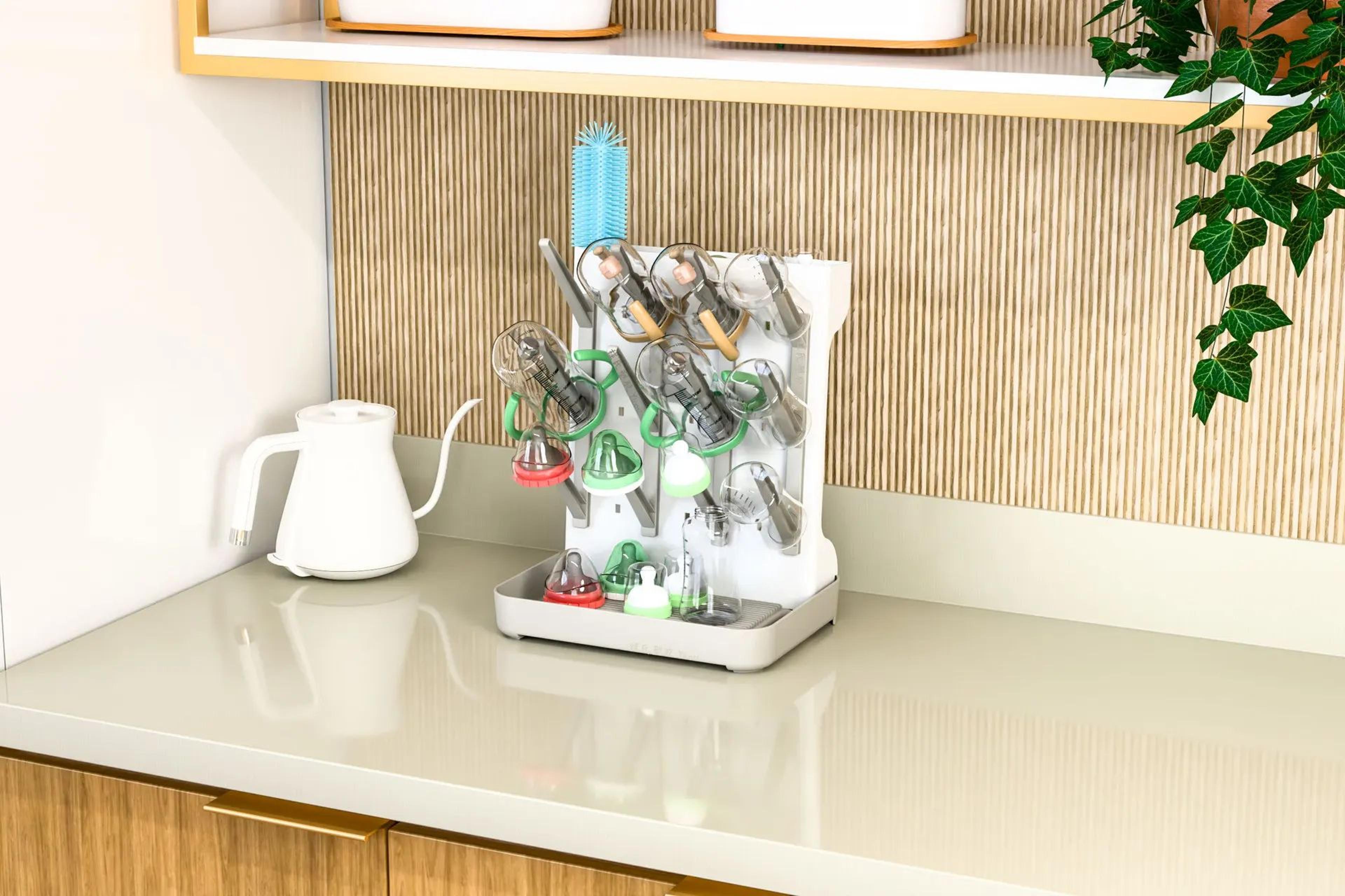 Baby Bottle Drying Rack Vertical Organizer  Space Saving ABS Bottle Dryer Holder For Baby Bottles C 2