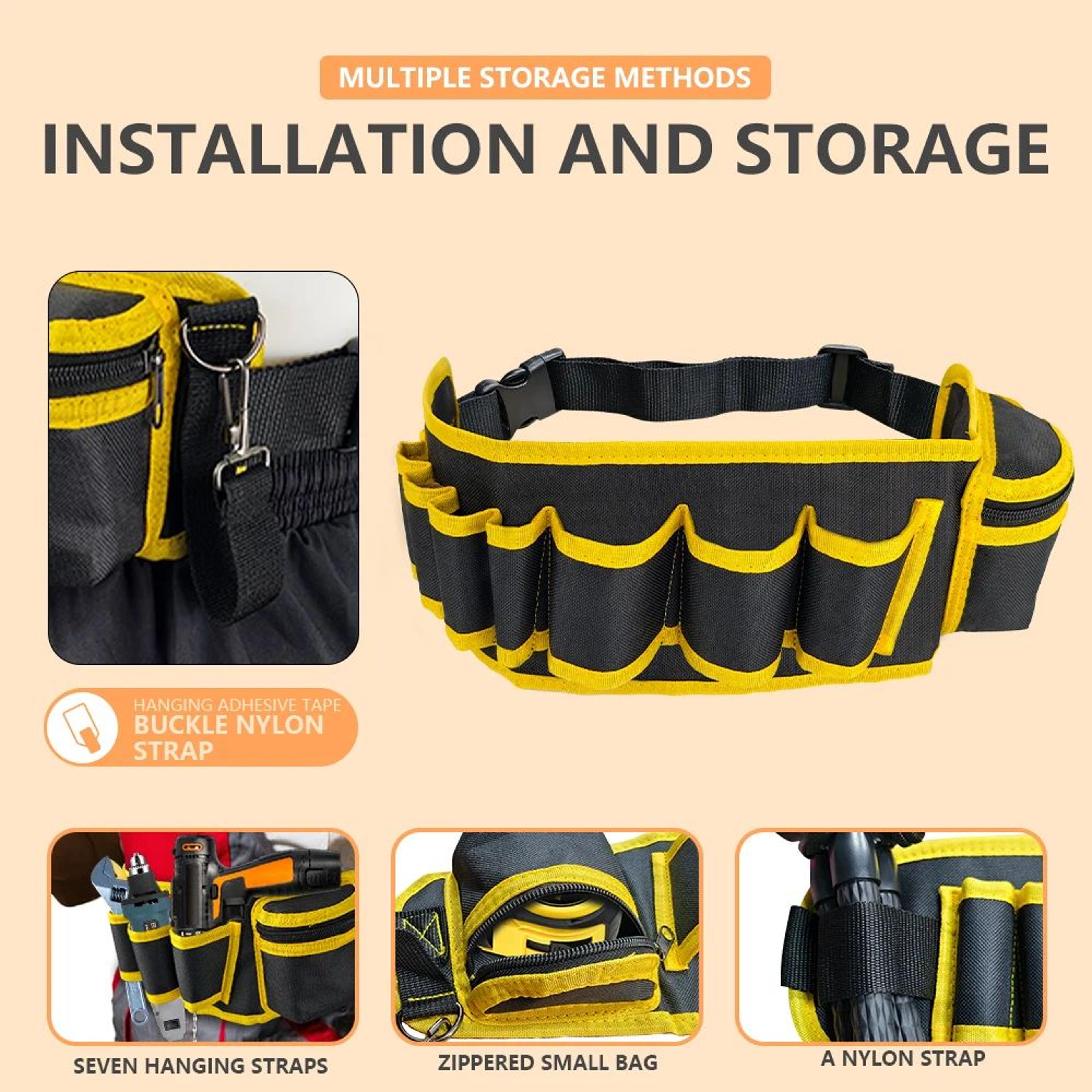 MultiColor Electrician Tool Belt Pouch  Waterproof Oxford Cloth Waist Tool Bag For Carpenter  Repai 3
