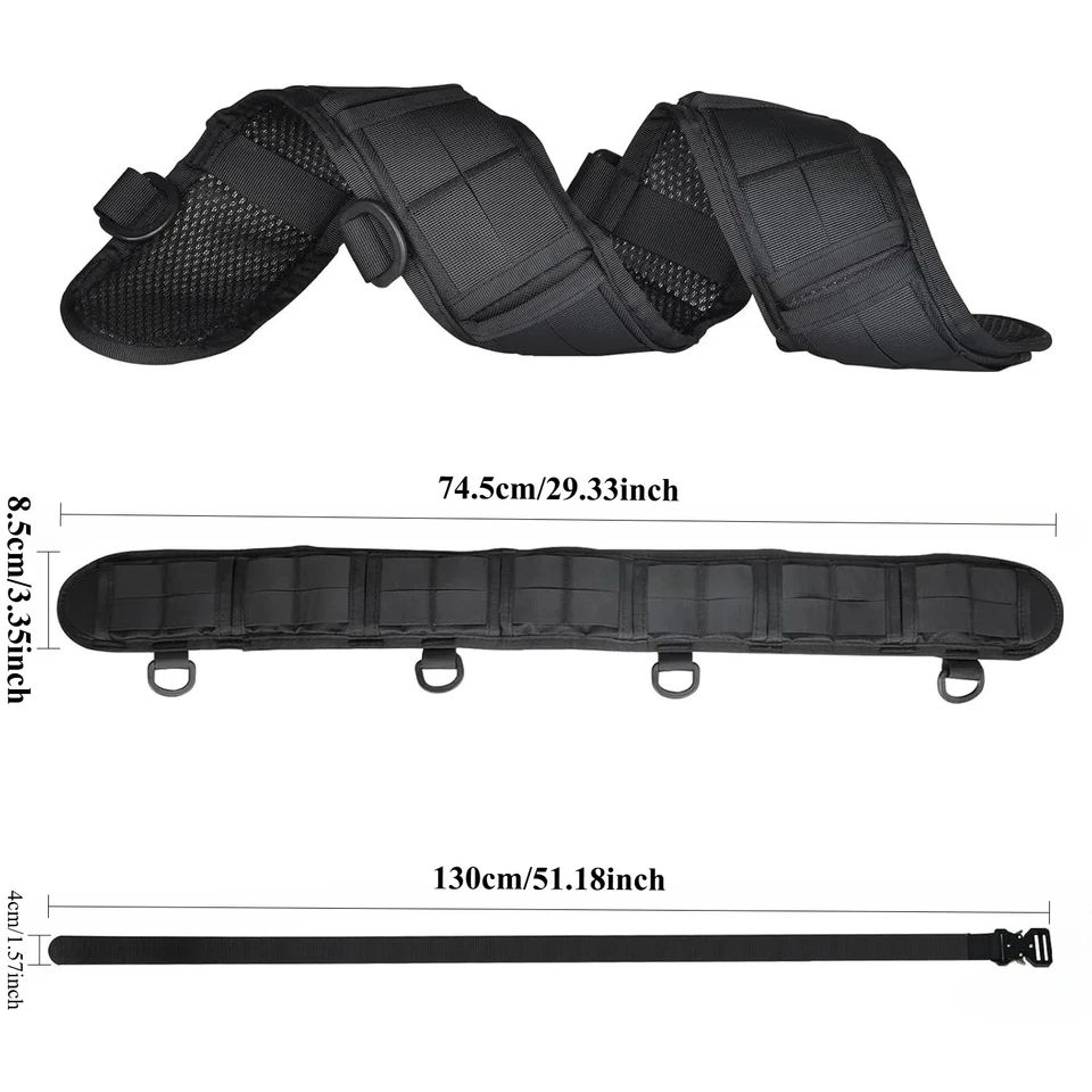1pc Adjustable Padded Utility Waist Belt With Quick Release Buckle  Breathable Outdoor Work Hiking  5