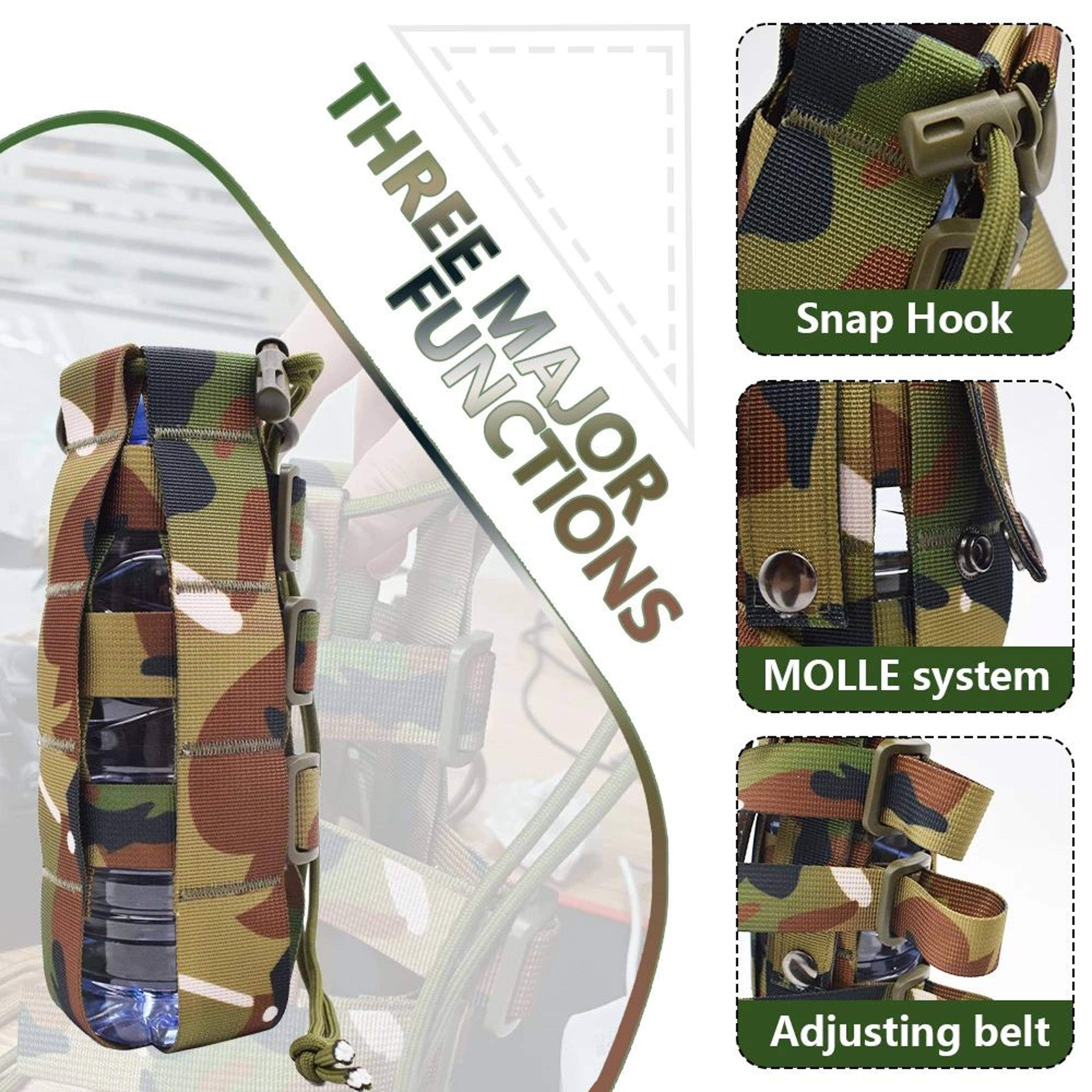 15 L Molle Water Bottle Pouch Bag  Portable Tactical Kettle Carrier For Hiking Camping  Outdoor Tra 3