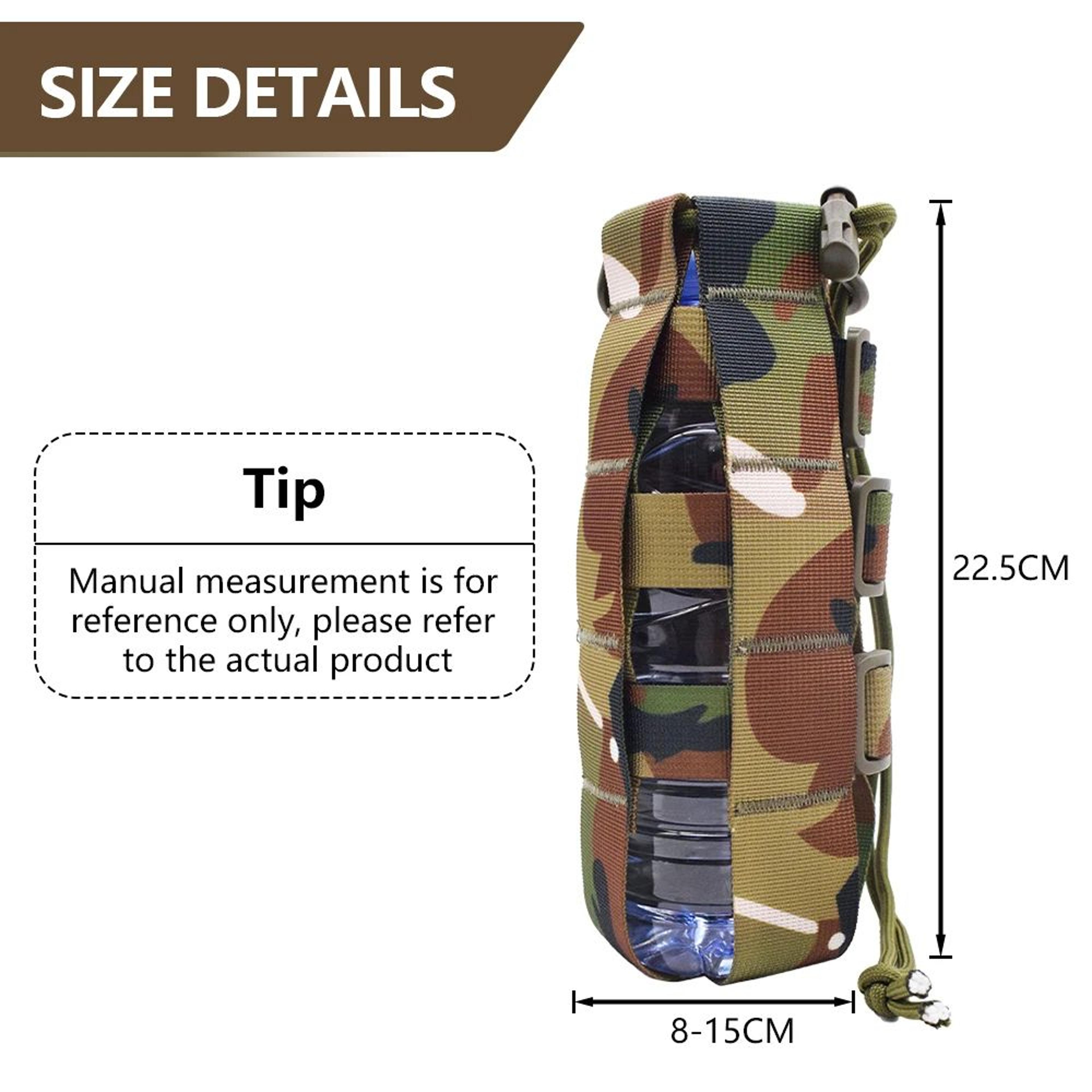 15 L Molle Water Bottle Pouch Bag  Portable Tactical Kettle Carrier For Hiking Camping  Outdoor Tra 4