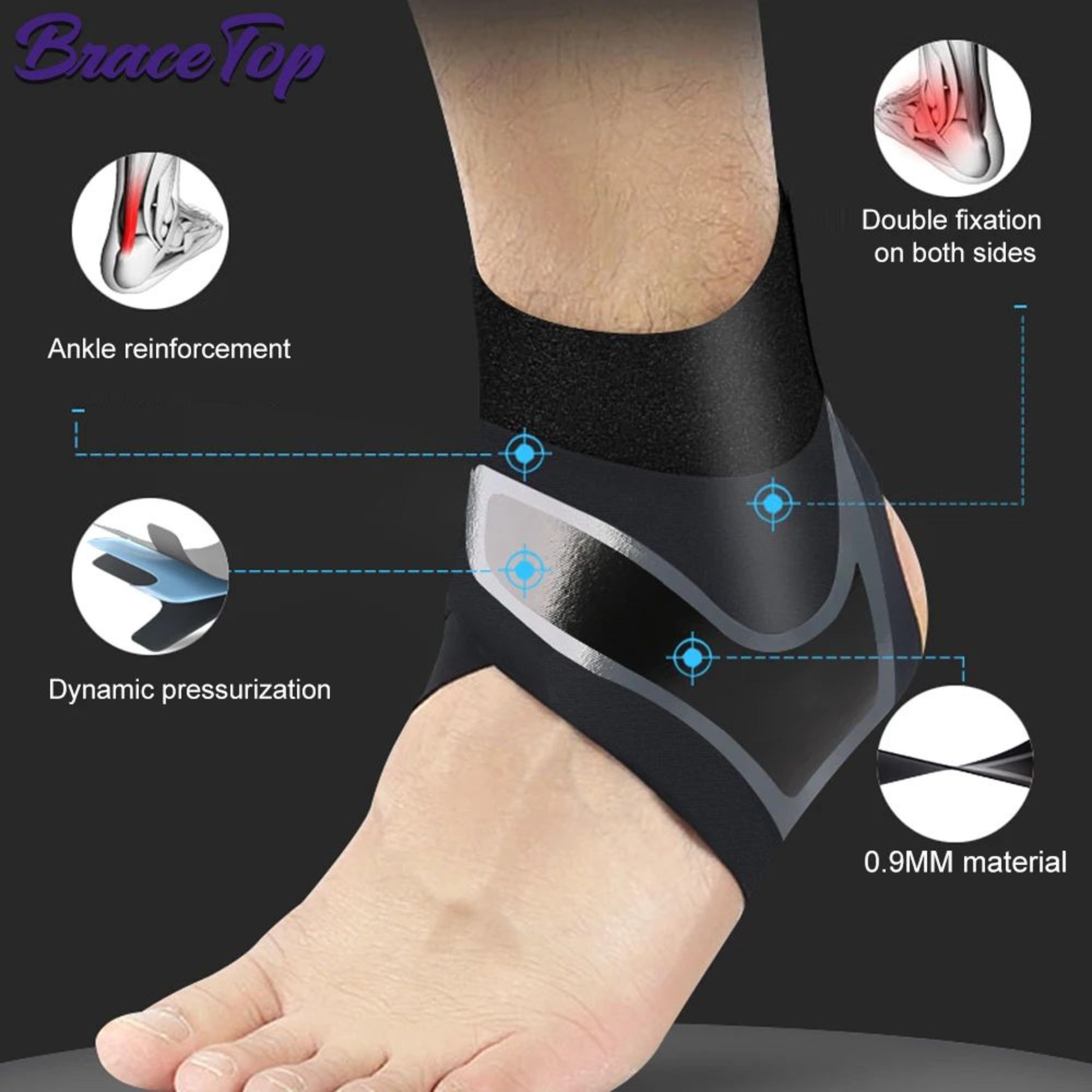 1pc Adjustable Sport Ankle Stabilizer Brace  Compression Ankle Support For Running Basketball  Spra 3