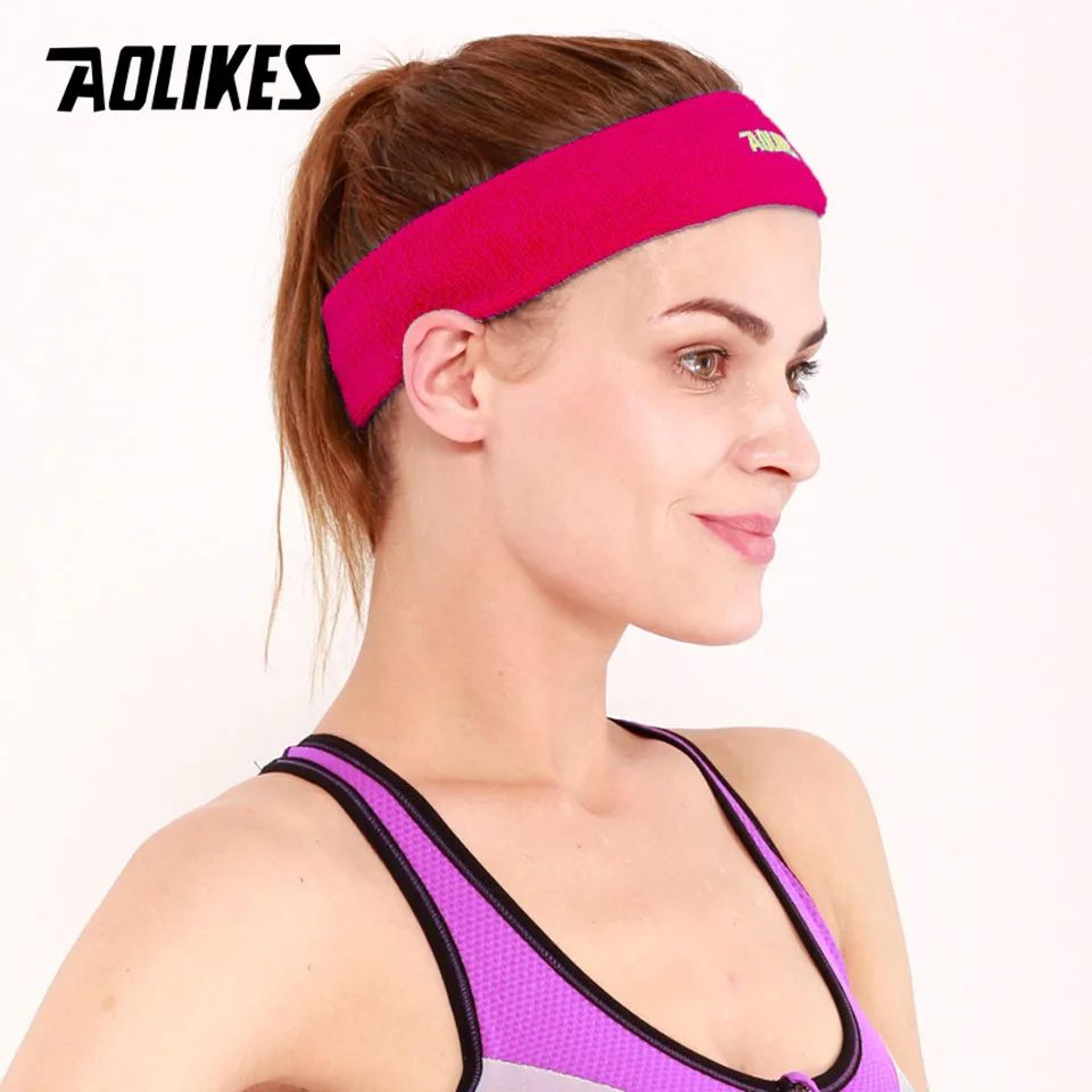 1pc Cotton Sports Sweat Headband  Breathable MoistureWicking Yoga Hair Band For Men  Women Workout  12