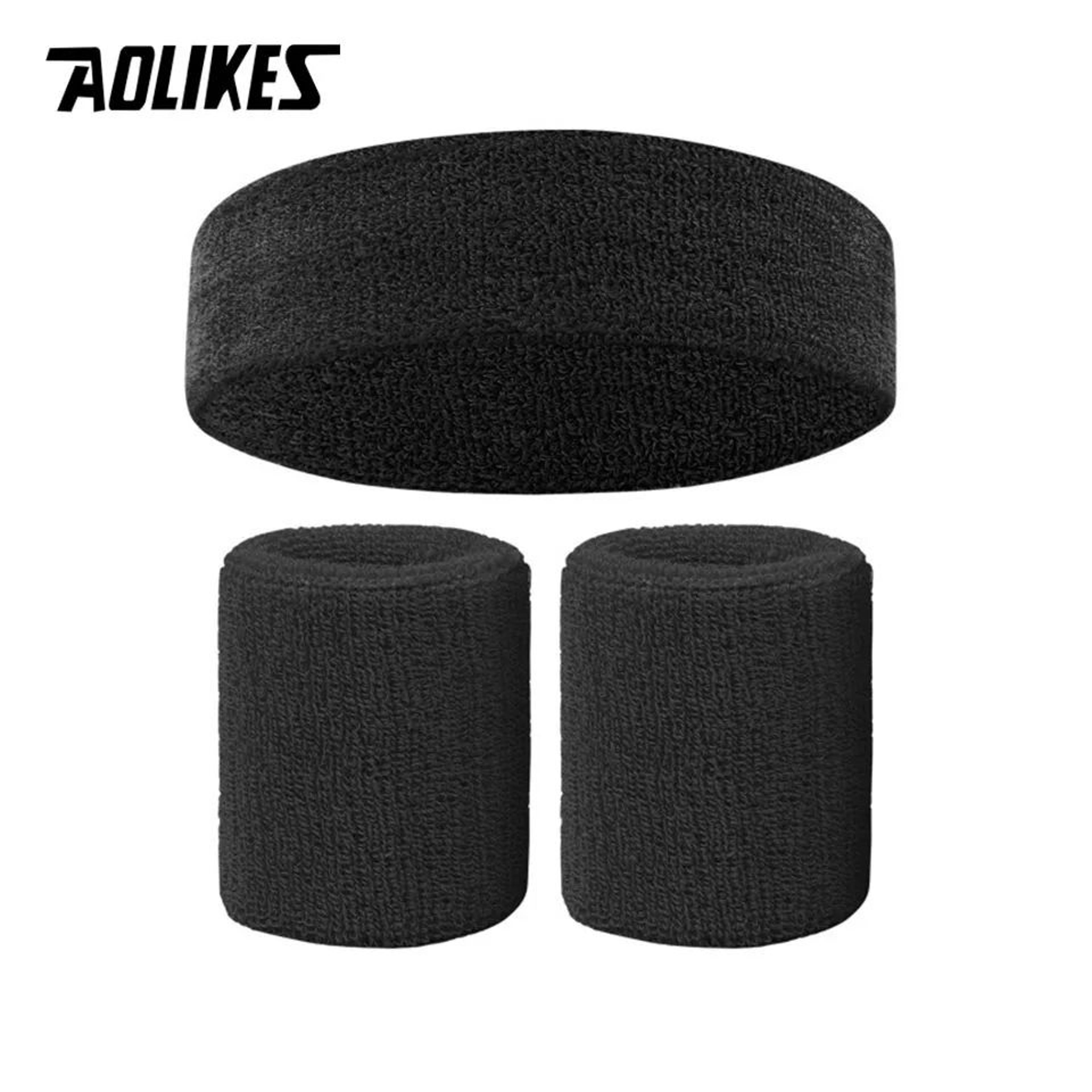 Sports Sweatband Set  Cotton Headband  Wristbands For Men And Women Running Basketball Gym Workout 11