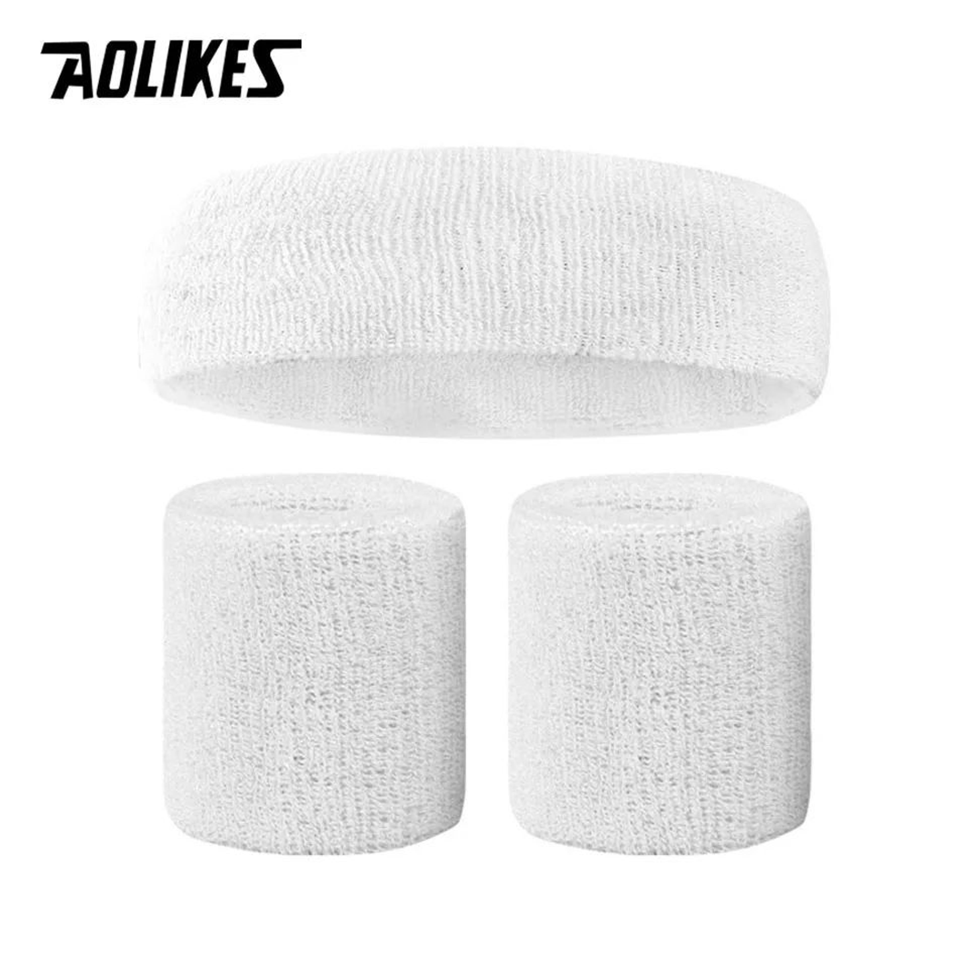 Sports Sweatband Set  Cotton Headband  Wristbands For Men And Women Running Basketball Gym Workout 19