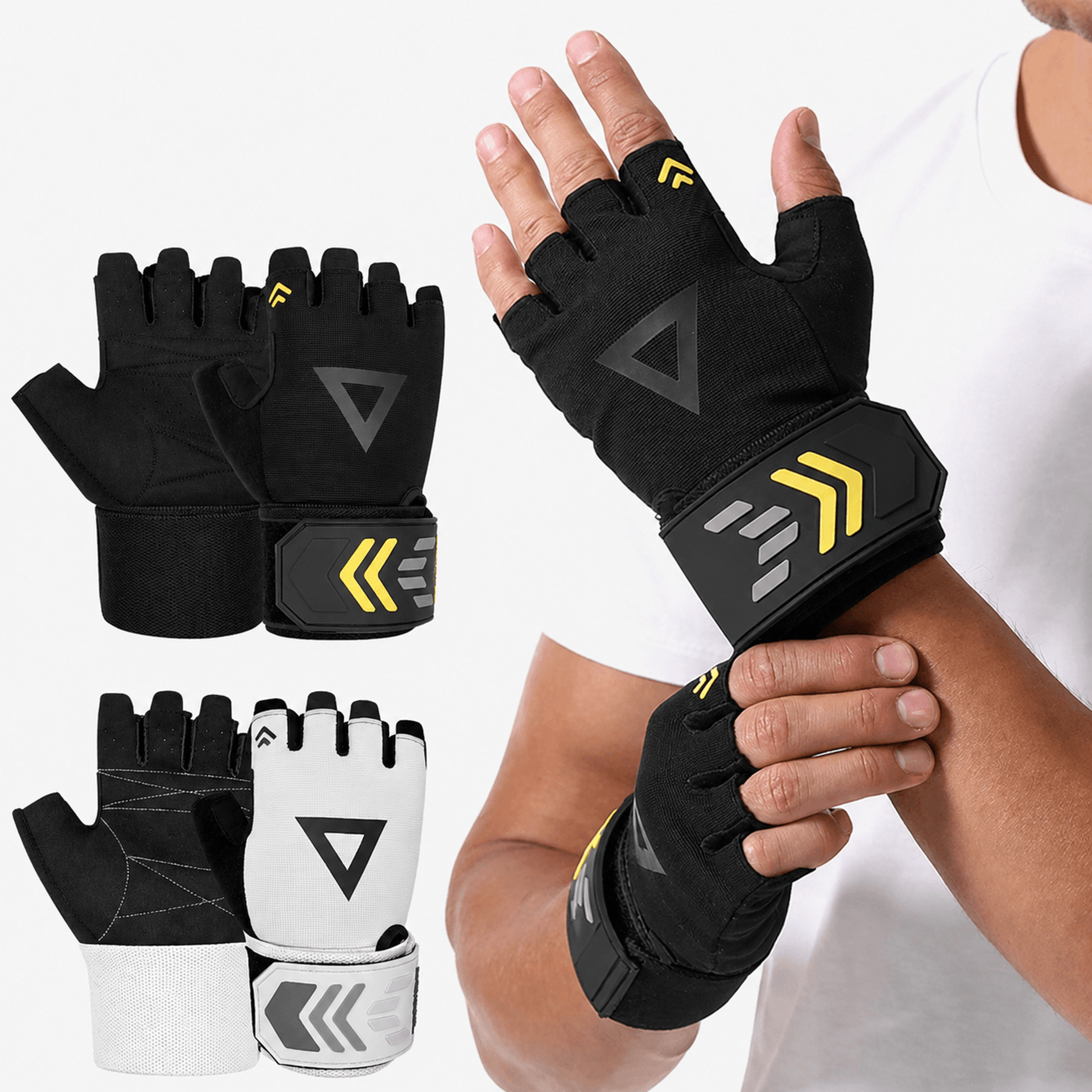 breathable weightlifting gloves – anti-slip gym gloves with wrist support for fitness, powerlifting & training