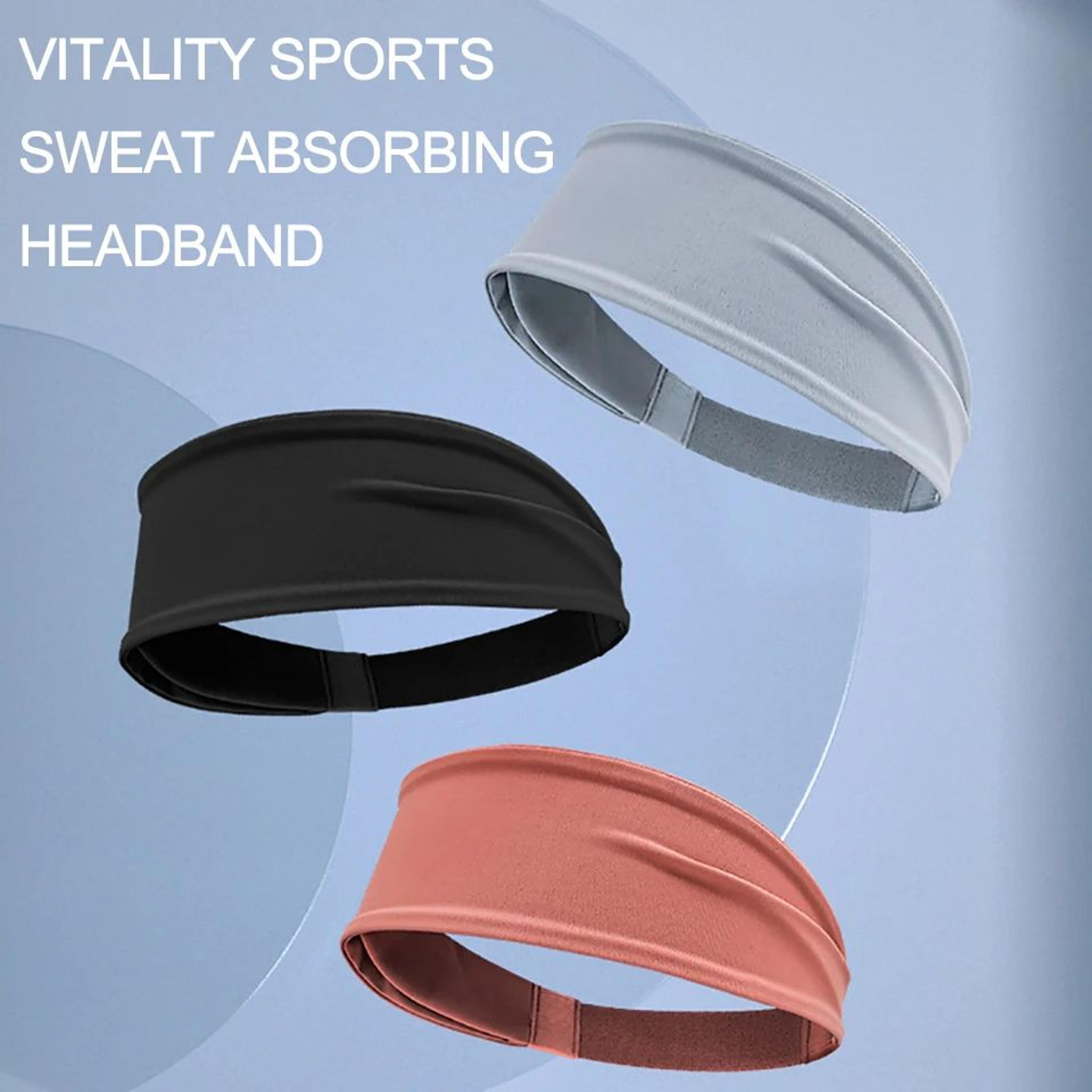 NonSlip Sports Headband  Moisture Wicking Workout Sweatband For Running Cycling Yoga  Fitness 3