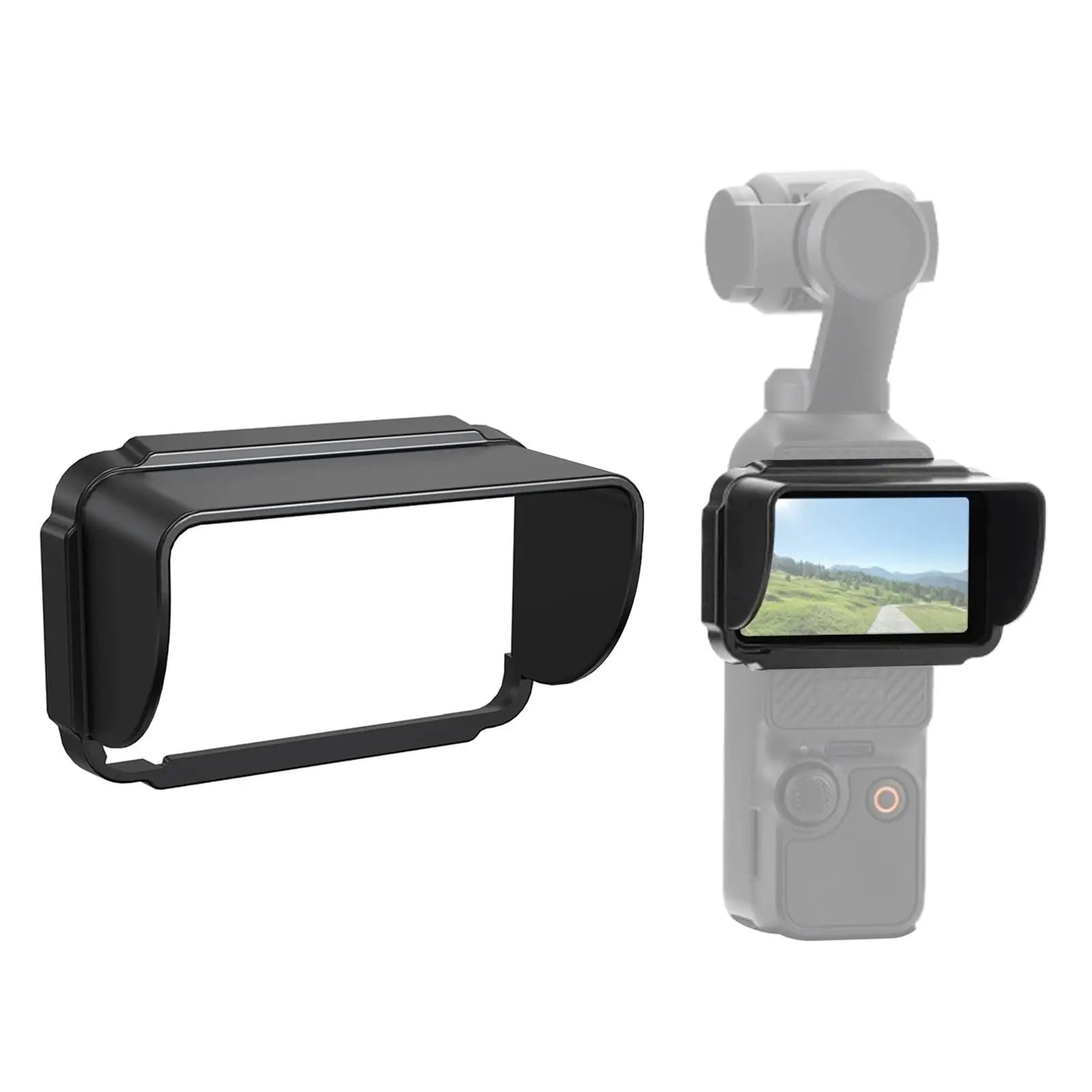 anti-glare screen sunshade for dji osmo pocket 4/3 – abs snap-on screen hood protector for enhanced outdoor visibility