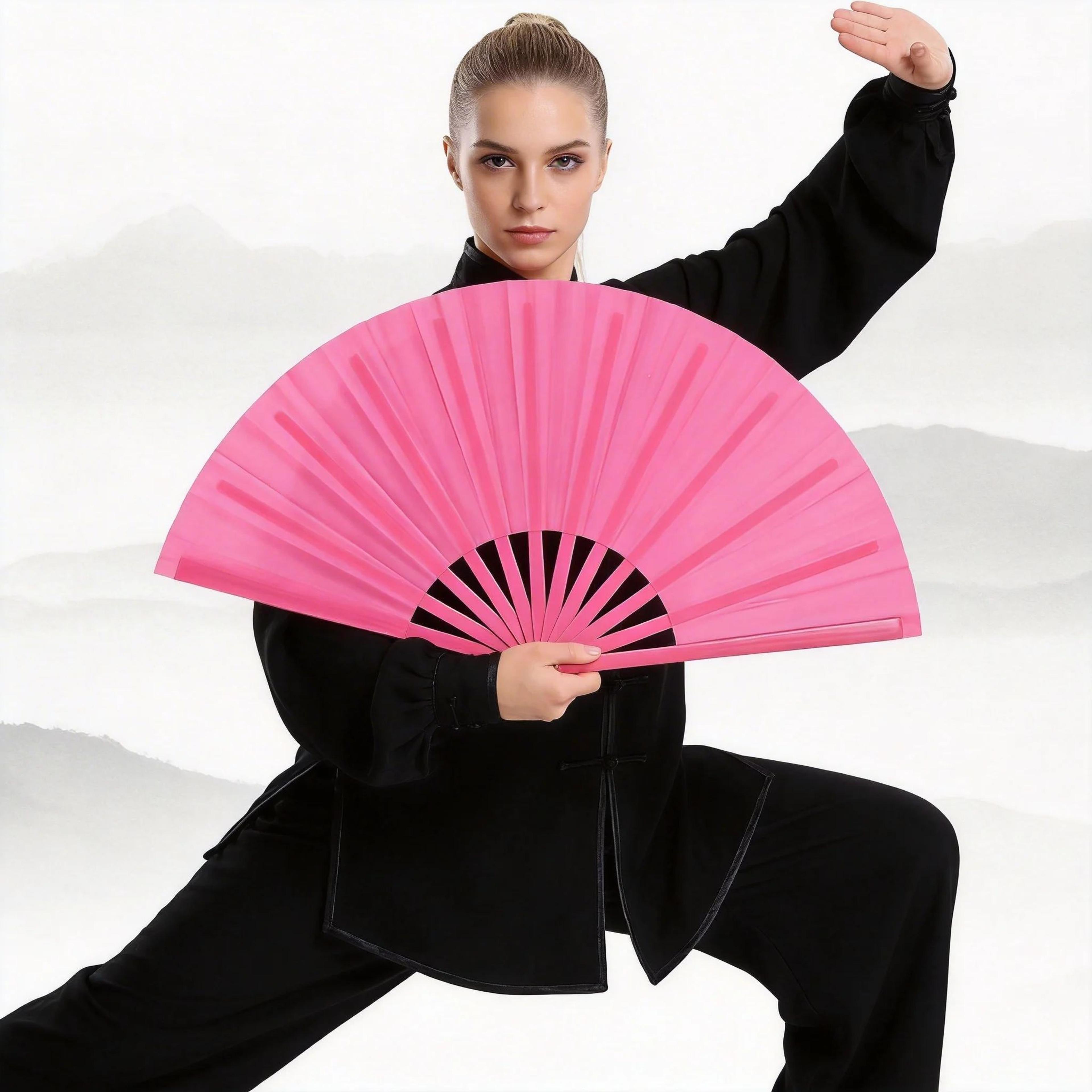 Chinese Tai Chi Kung Fu Folding Fan  10 Style Martial Arts Dance Performance Hand Fan With Plastic  3