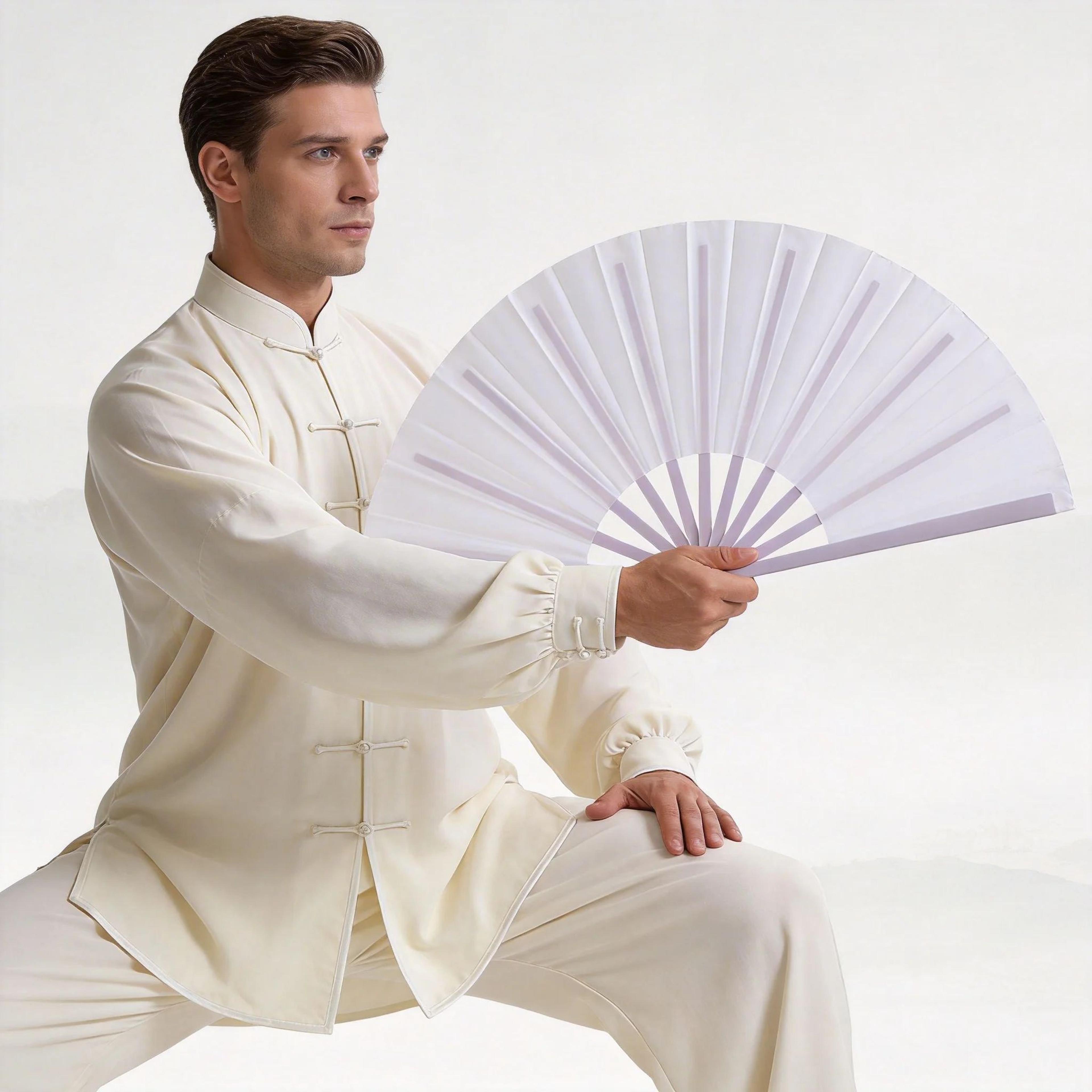Chinese Tai Chi Kung Fu Folding Fan  10 Style Martial Arts Dance Performance Hand Fan With Plastic  1