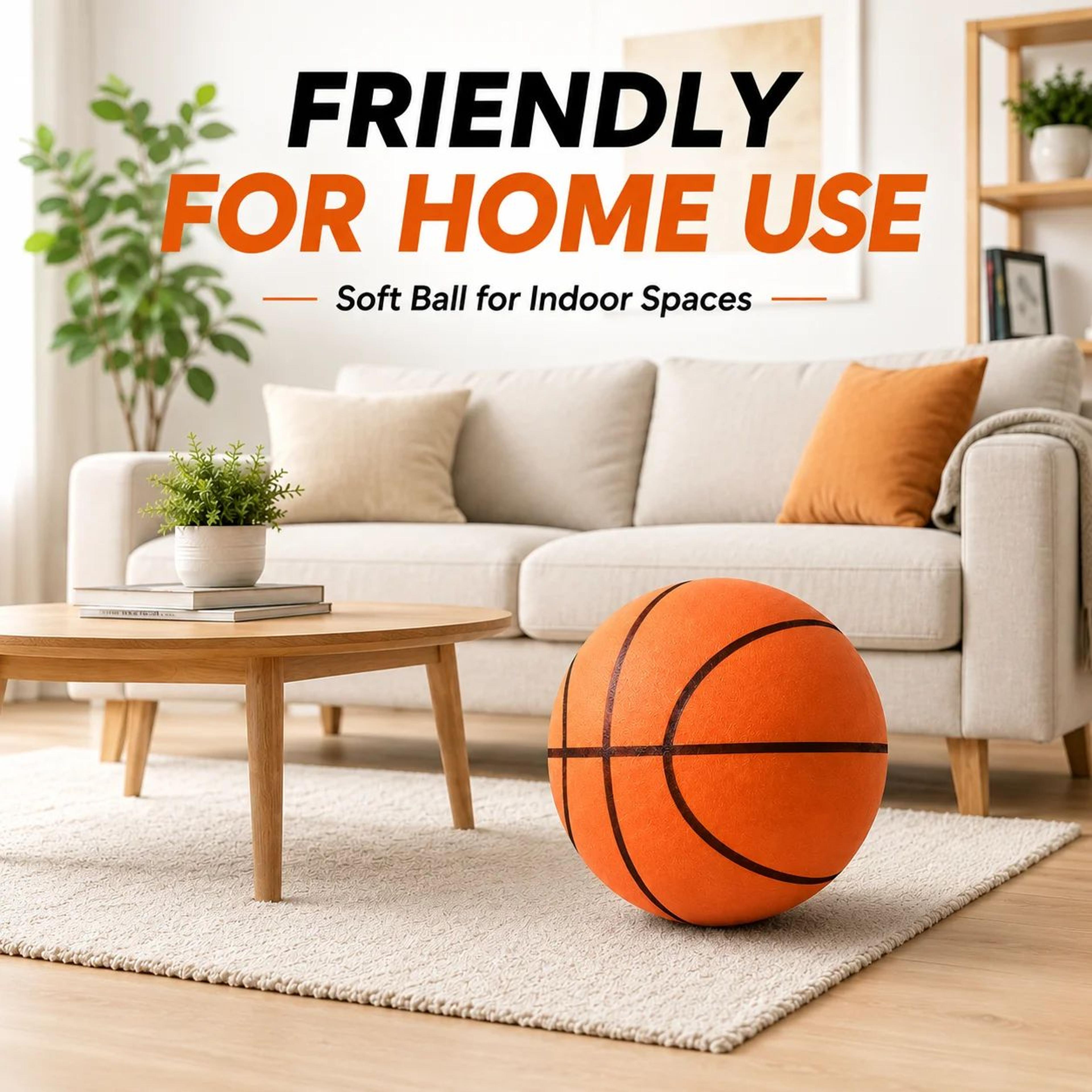 Silent Foam Basketball  High Bounce Noiseless Indoor Training Ball For Dribbling Practice Sizes 3 5 3