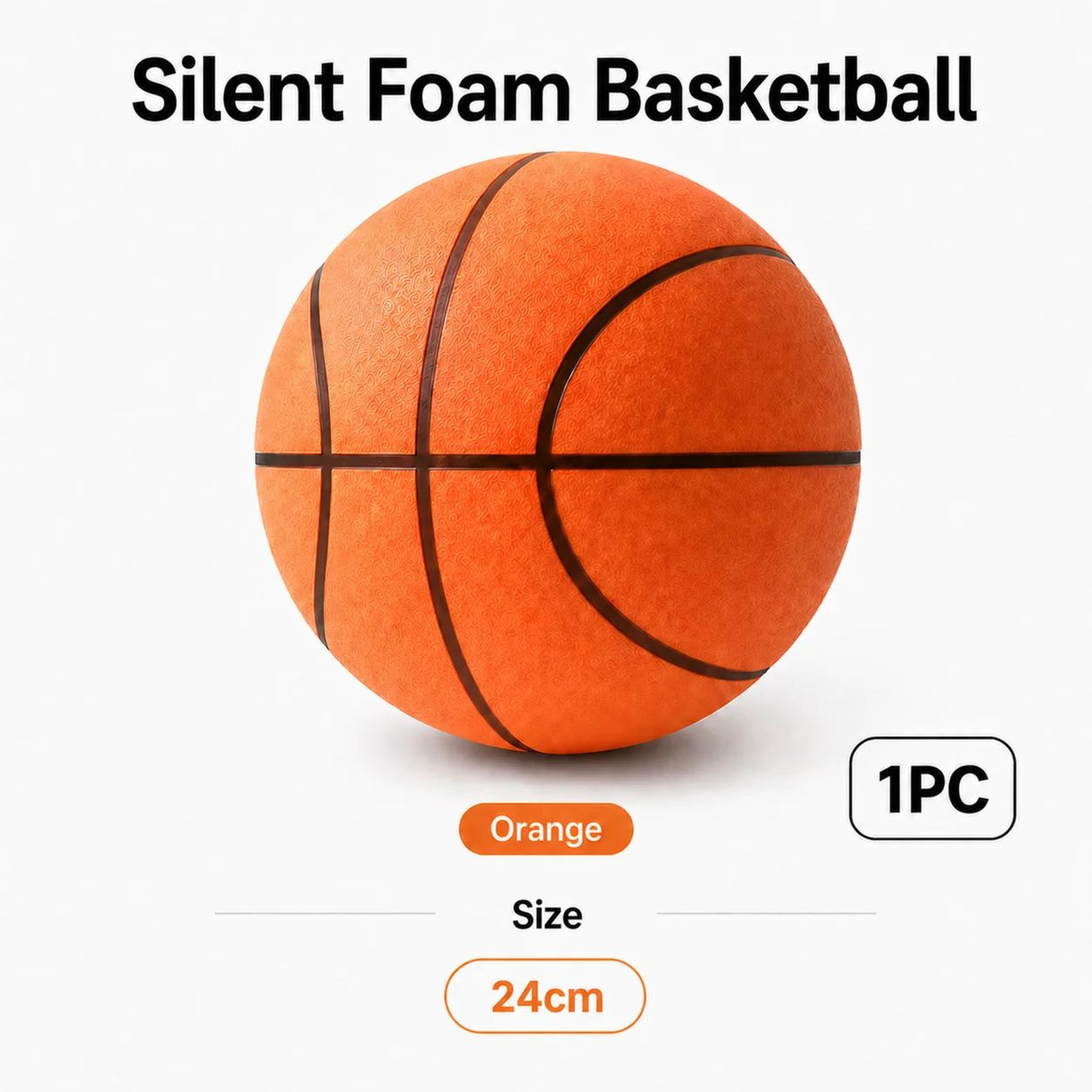 Silent Foam Basketball  High Bounce Noiseless Indoor Training Ball For Dribbling Practice Sizes 3 5 8