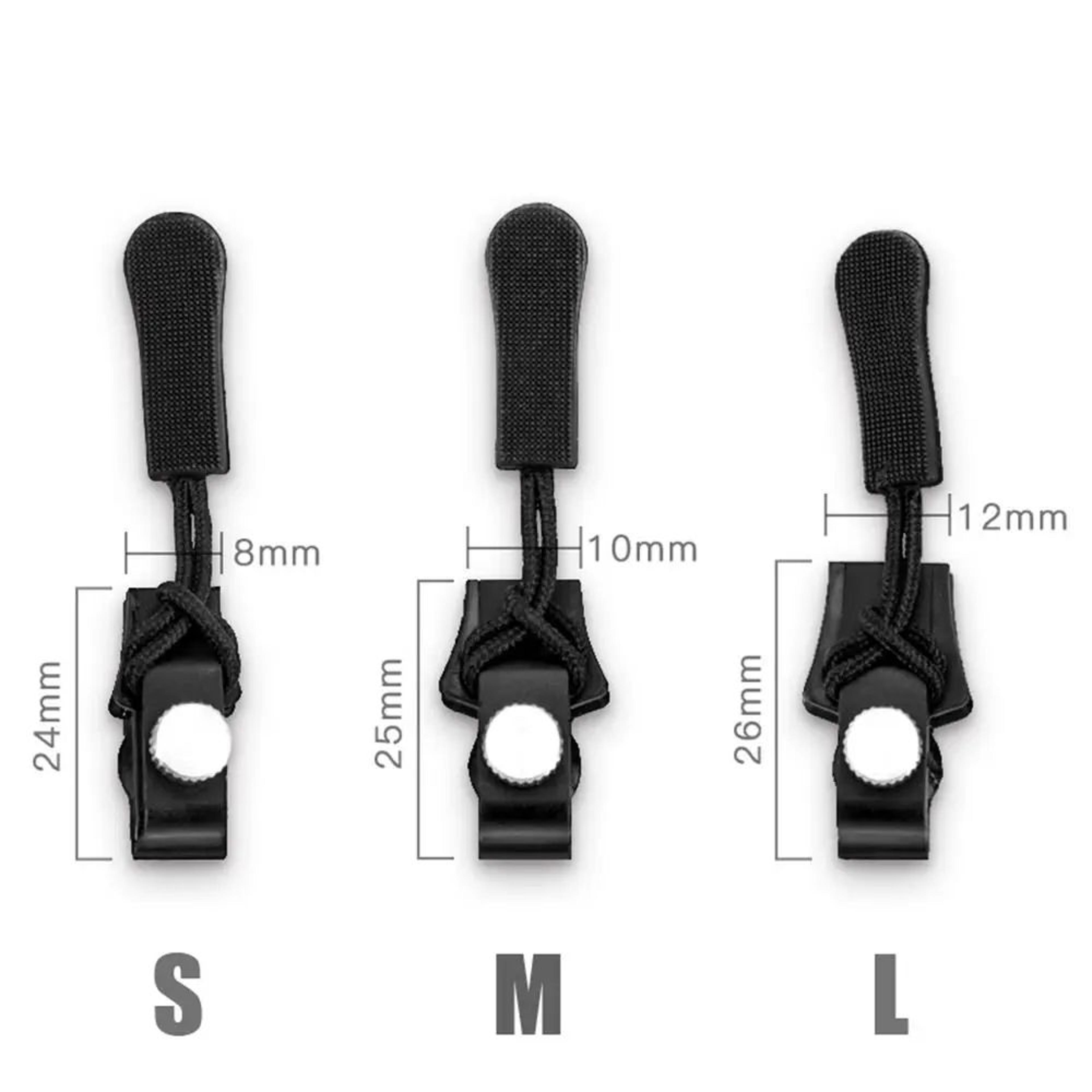 3Size Zipper Repair Kit  Metal Replacement Zipper Heads For Suitcases Bags Clothing  DIY Sewing Rep 9